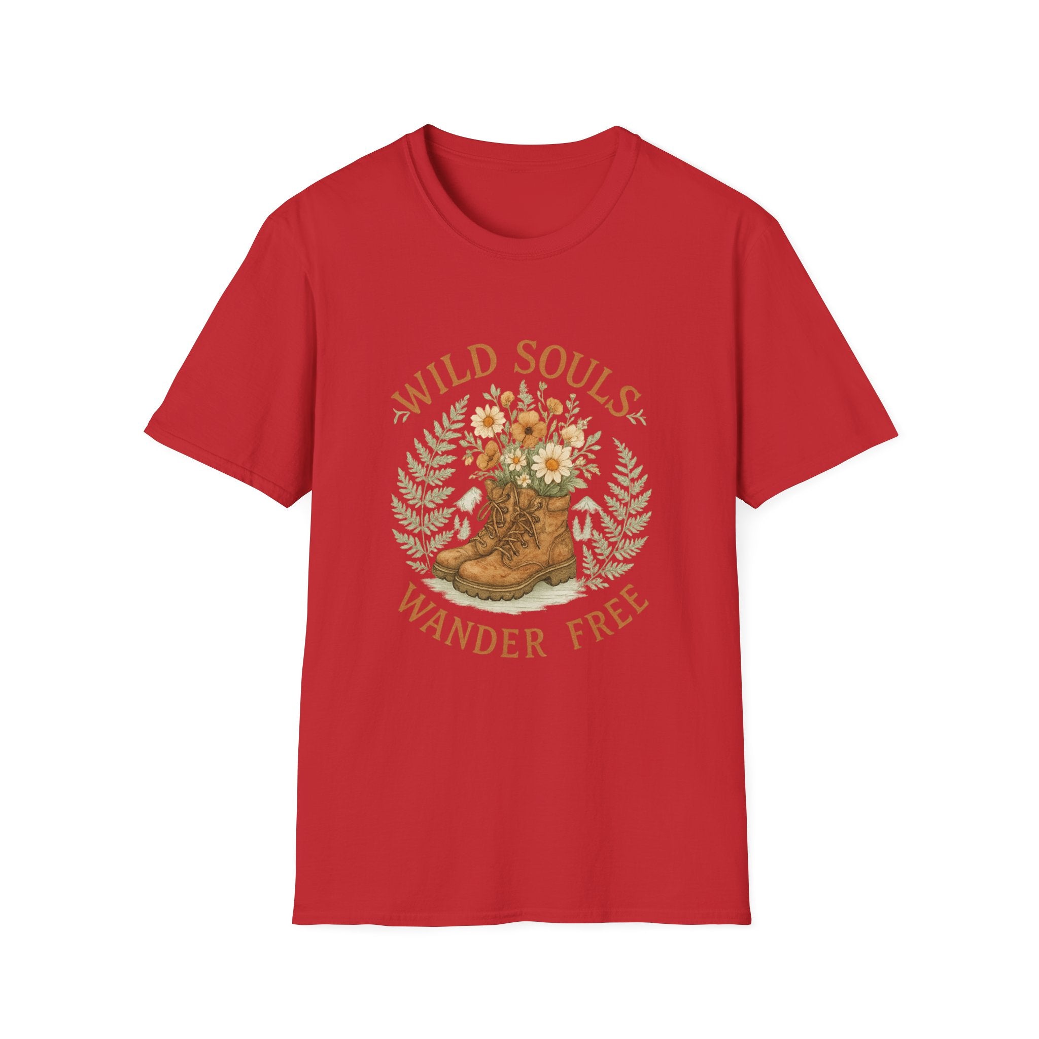 Wild Souls boot with flowers T-Shirt | wander free floral graphic