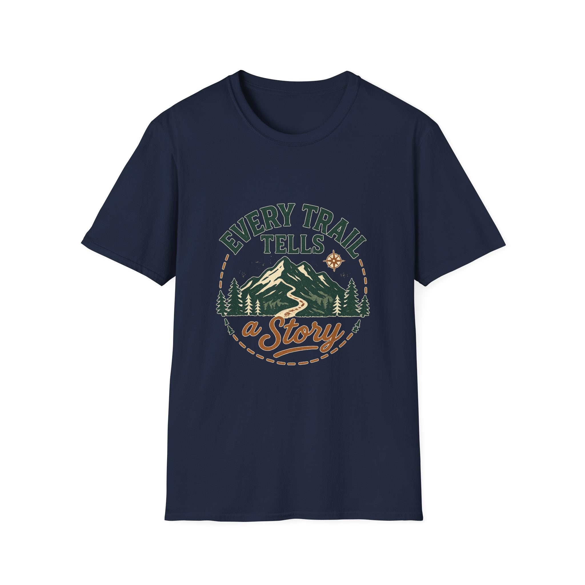 Every Trail Tells a Story T-Shirt | Mountain Hiking Adventure Tee