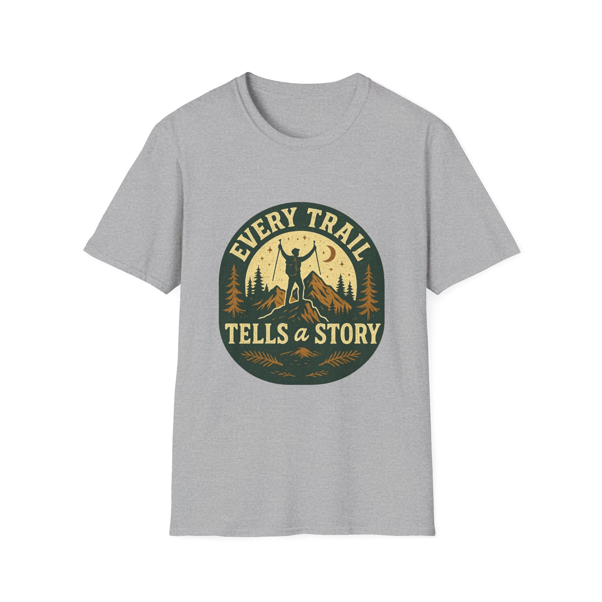 Every Trail Tells a Story T-Shirt | Hiking Retro Mountain Design