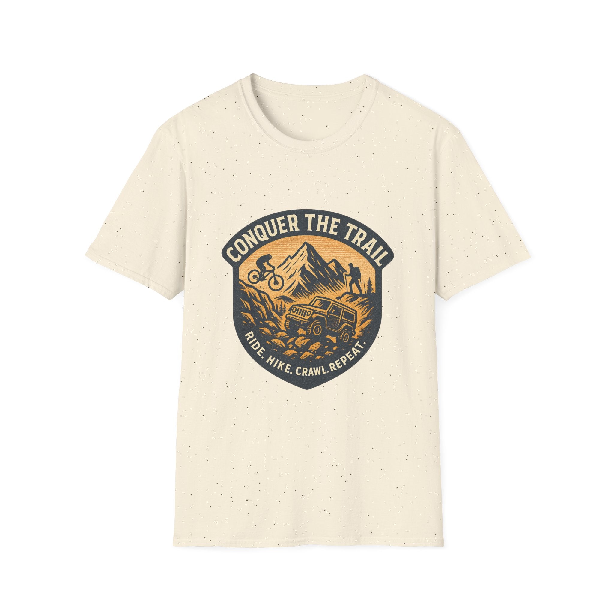 Conquer the Trail Mountain Bike & Hike T-Shirt | Outdoor Adventure Tee