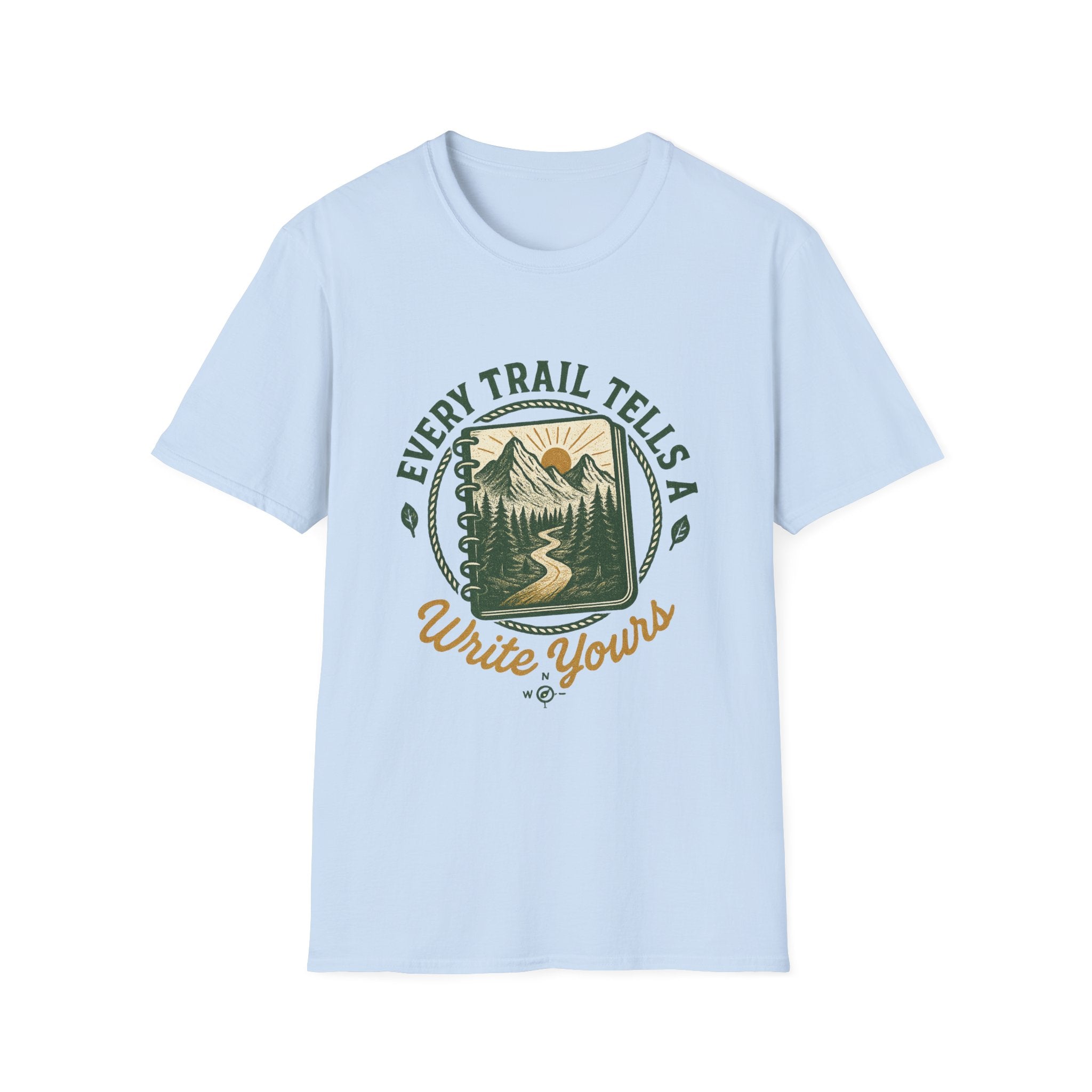 Every Trail Tells A Story T-Shirt | Mountain Hiking Nature Graphic