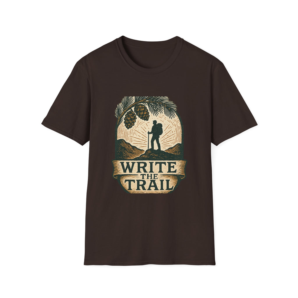 Write the Trail Hiking Shirt | Outdoor Pinecone Hiker Graphic Tee