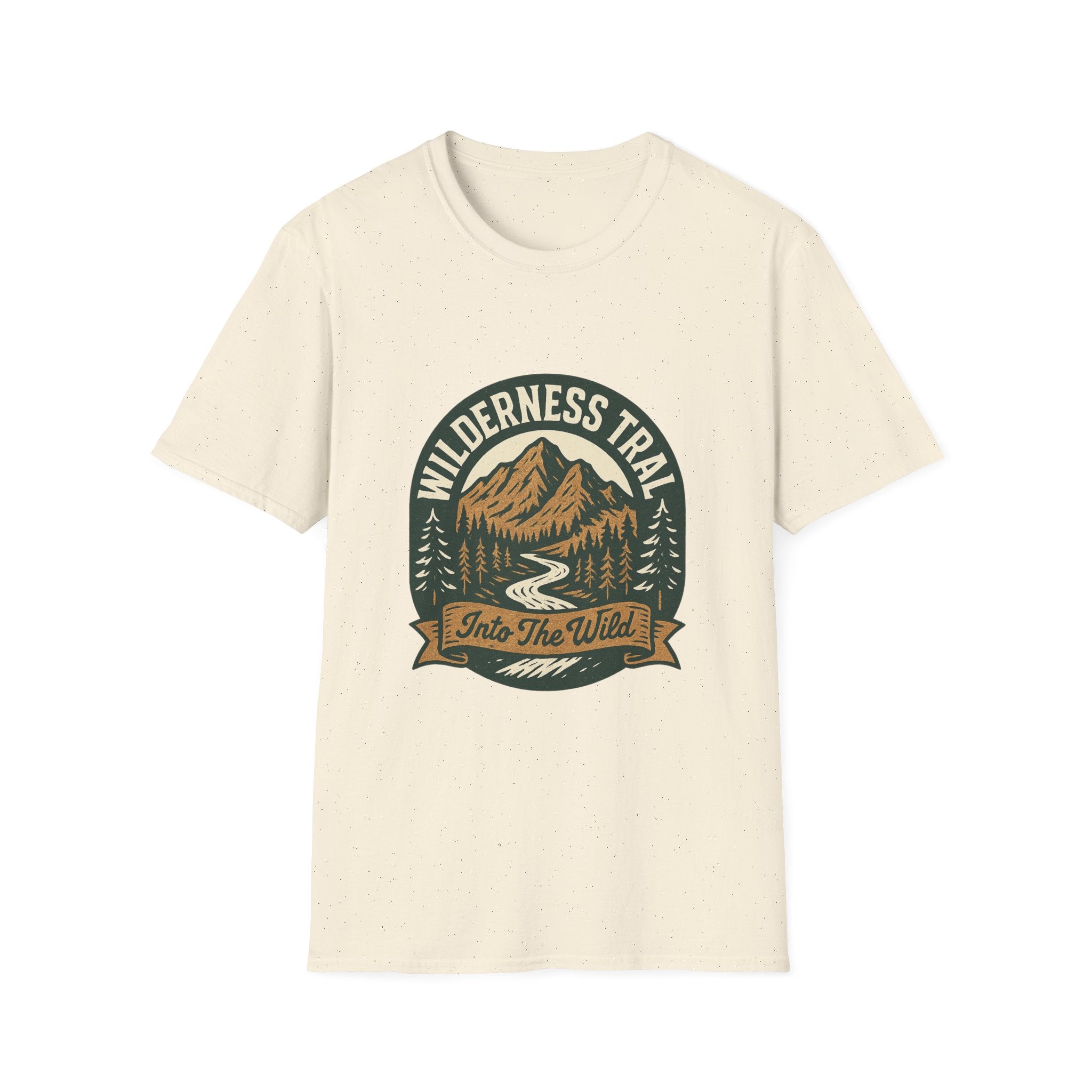 Wilderness Trail mountain badge T-Shirt | camping outdoors hiking design