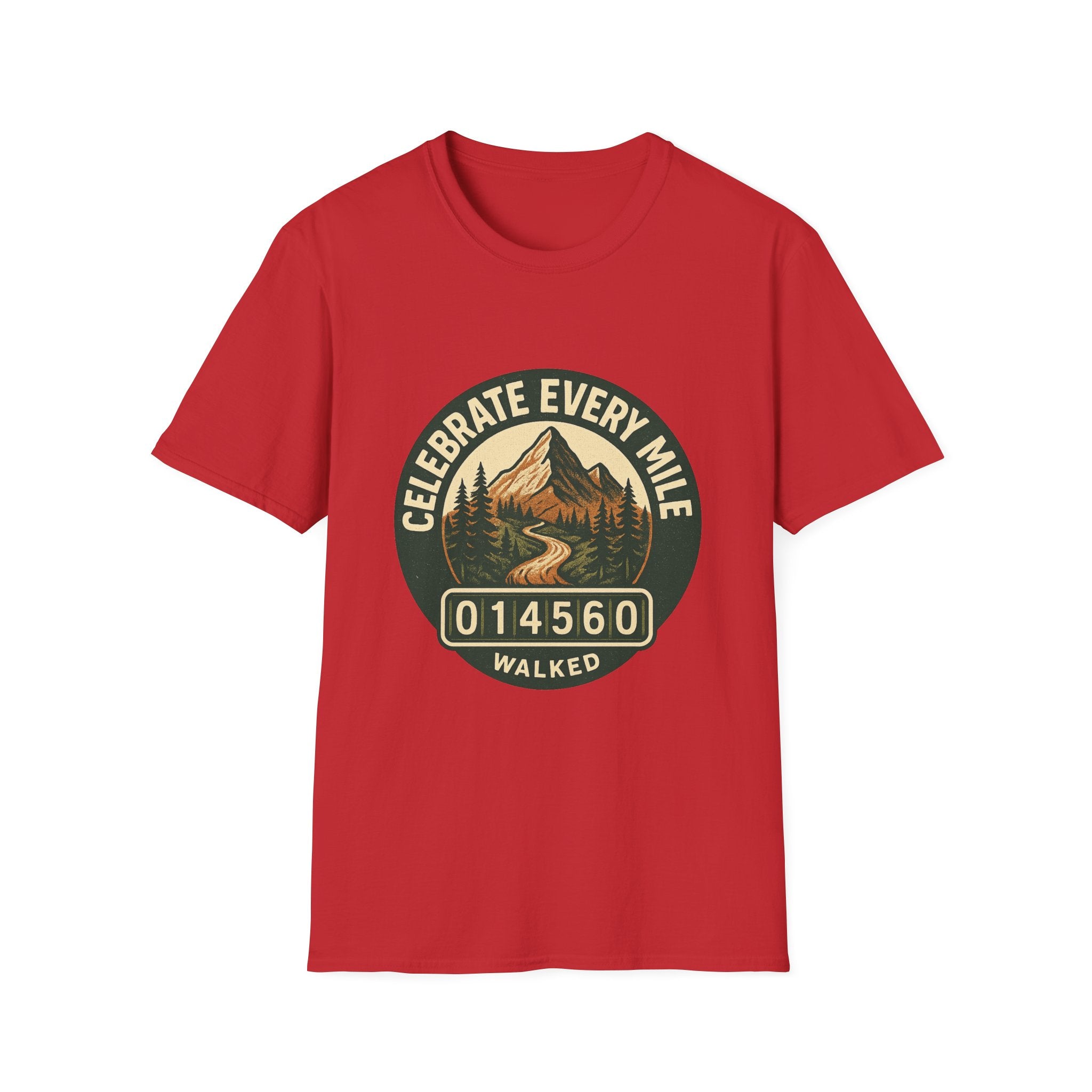 Celebrate Every Mile T-Shirt | Hiking Mountain Badge Tee