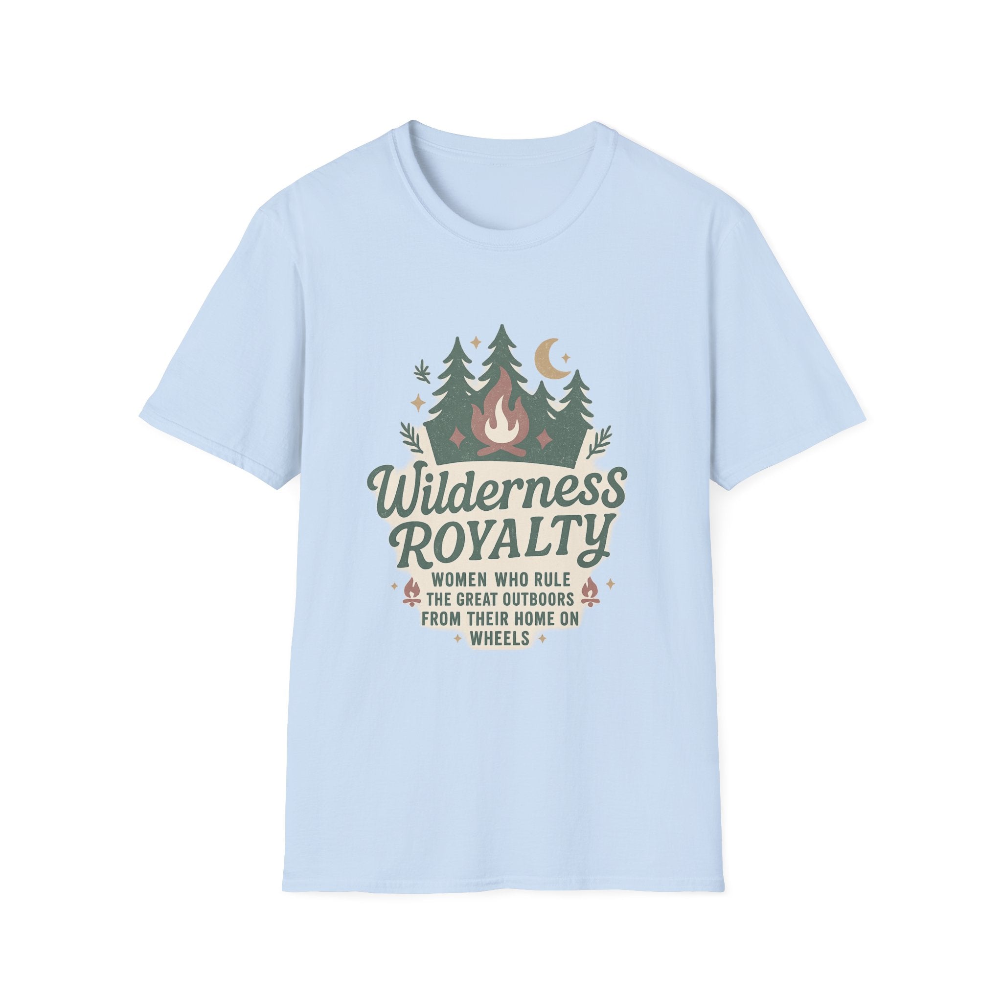 Wilderness Royalty T-Shirt | Campfire Trees Moon Outdoor Adventure