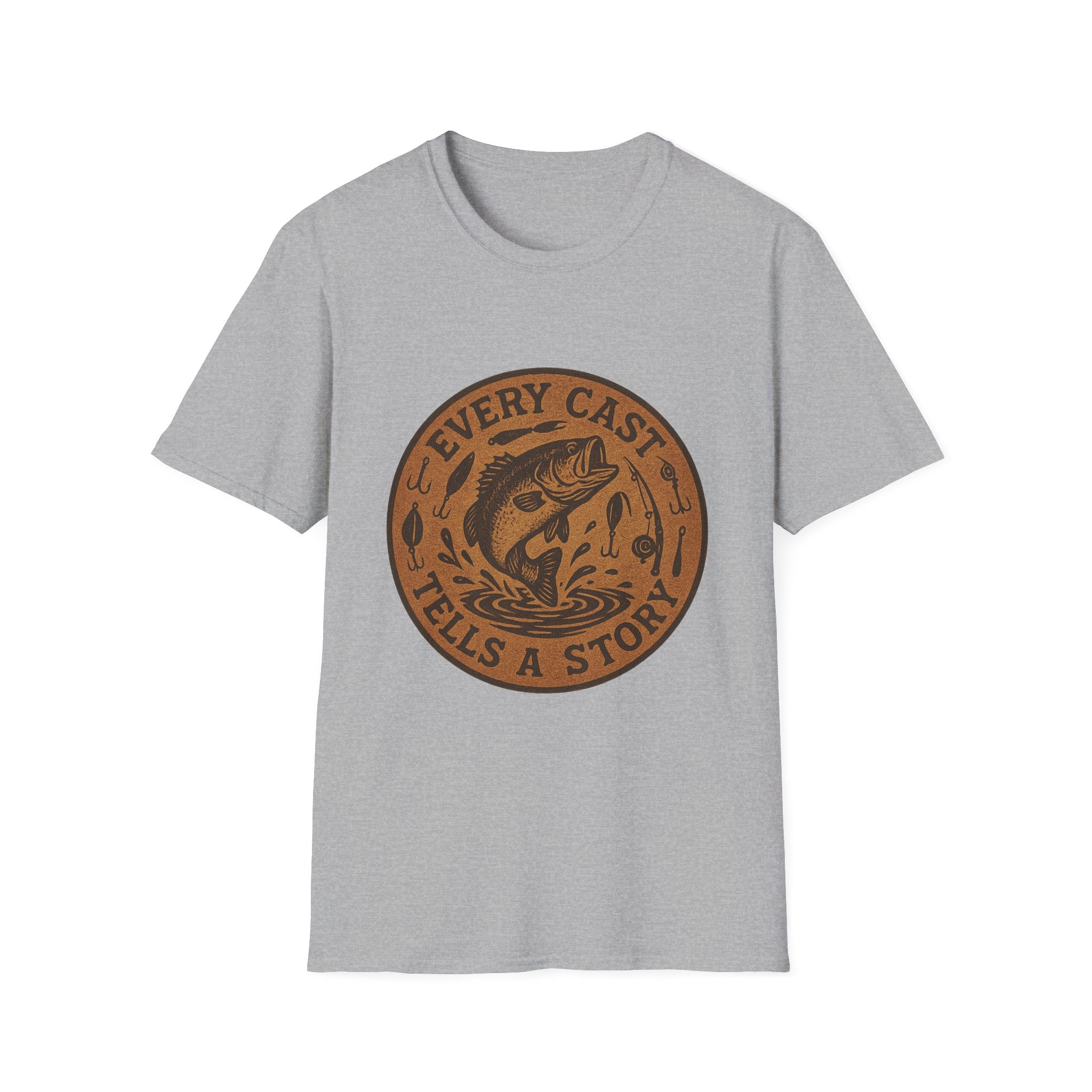 Every Cast Tells a Story Fishing T-Shirt | Bass Illustration, Outdoor Angler Tee
