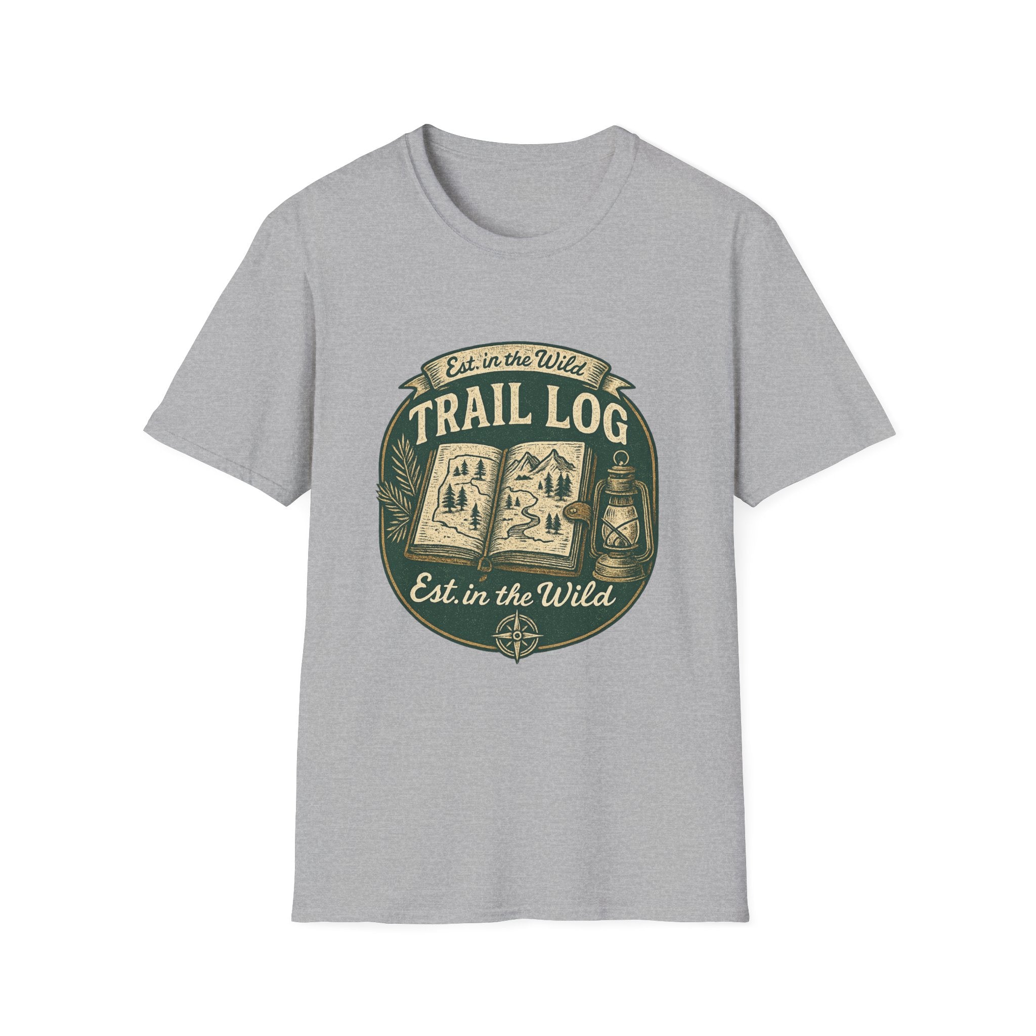 Trail Log camping badge T-Shirt | outdoors hiking graphic tee
