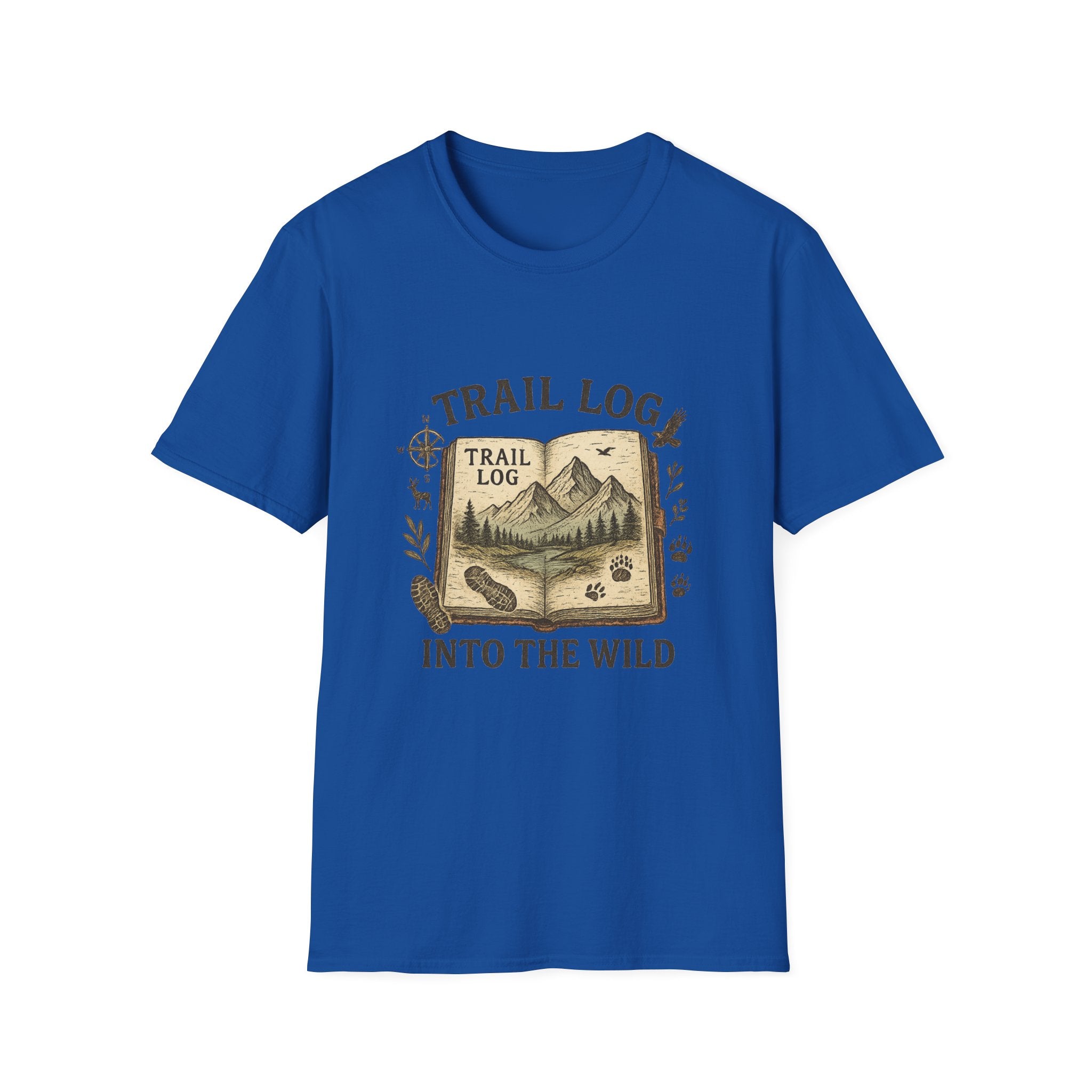 Trail Log book illustration T-Shirt | Into the Wild hiking design