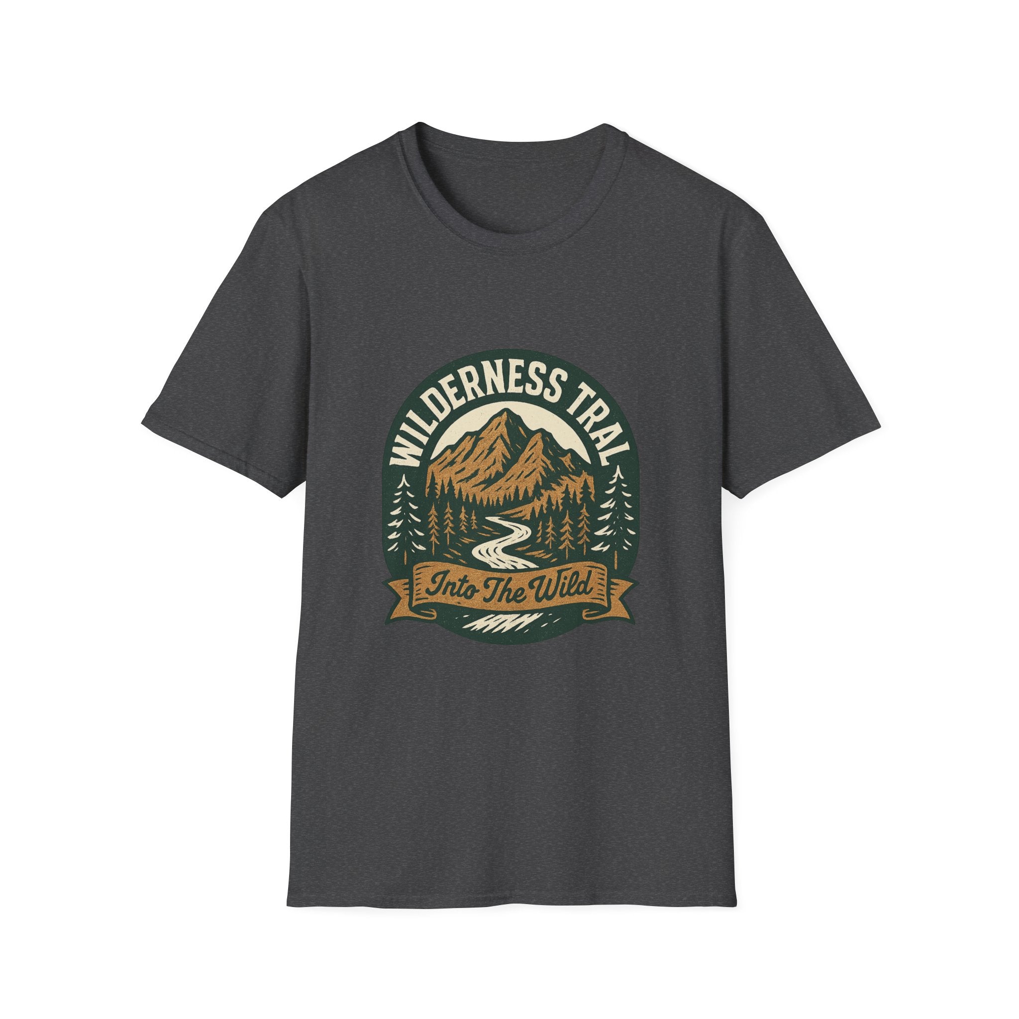 Wilderness Trail mountain badge T-Shirt | camping outdoors hiking design