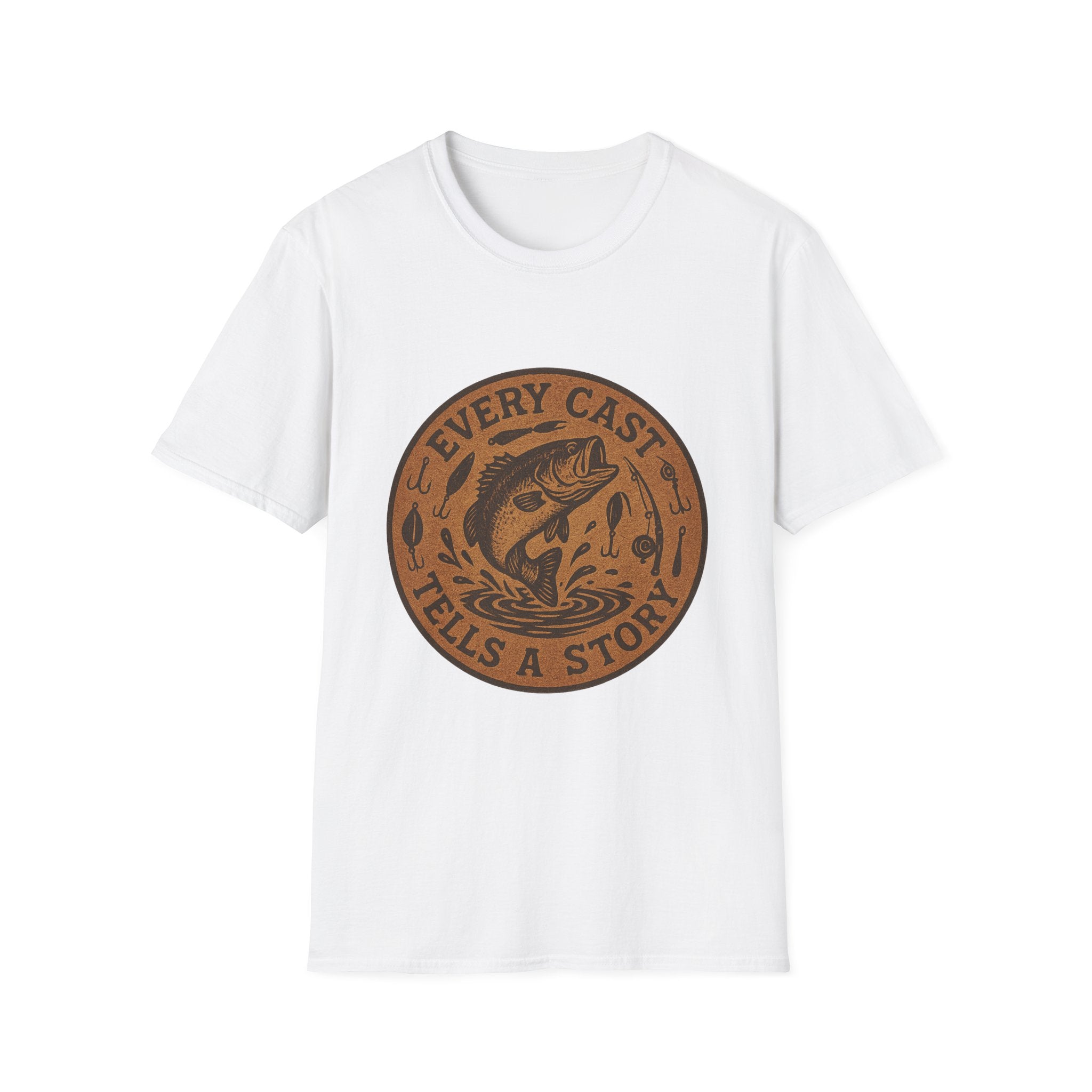 Every Cast Tells a Story Fishing T-Shirt | Bass Illustration, Outdoor Angler Tee