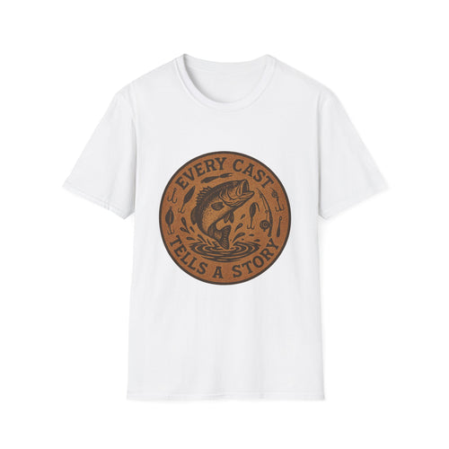 Every Cast Tells a Story Fishing T-Shirt | Bass Illustration, Outdoor Angler Tee