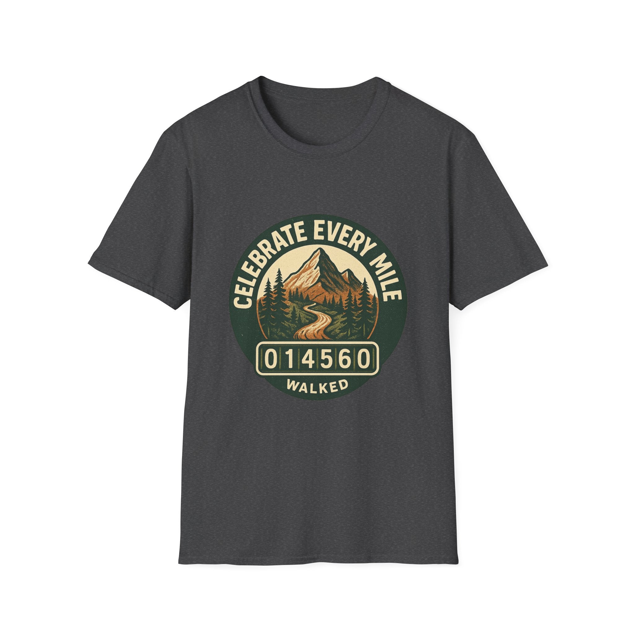 Celebrate Every Mile T-Shirt | Hiking Mountain Badge Tee
