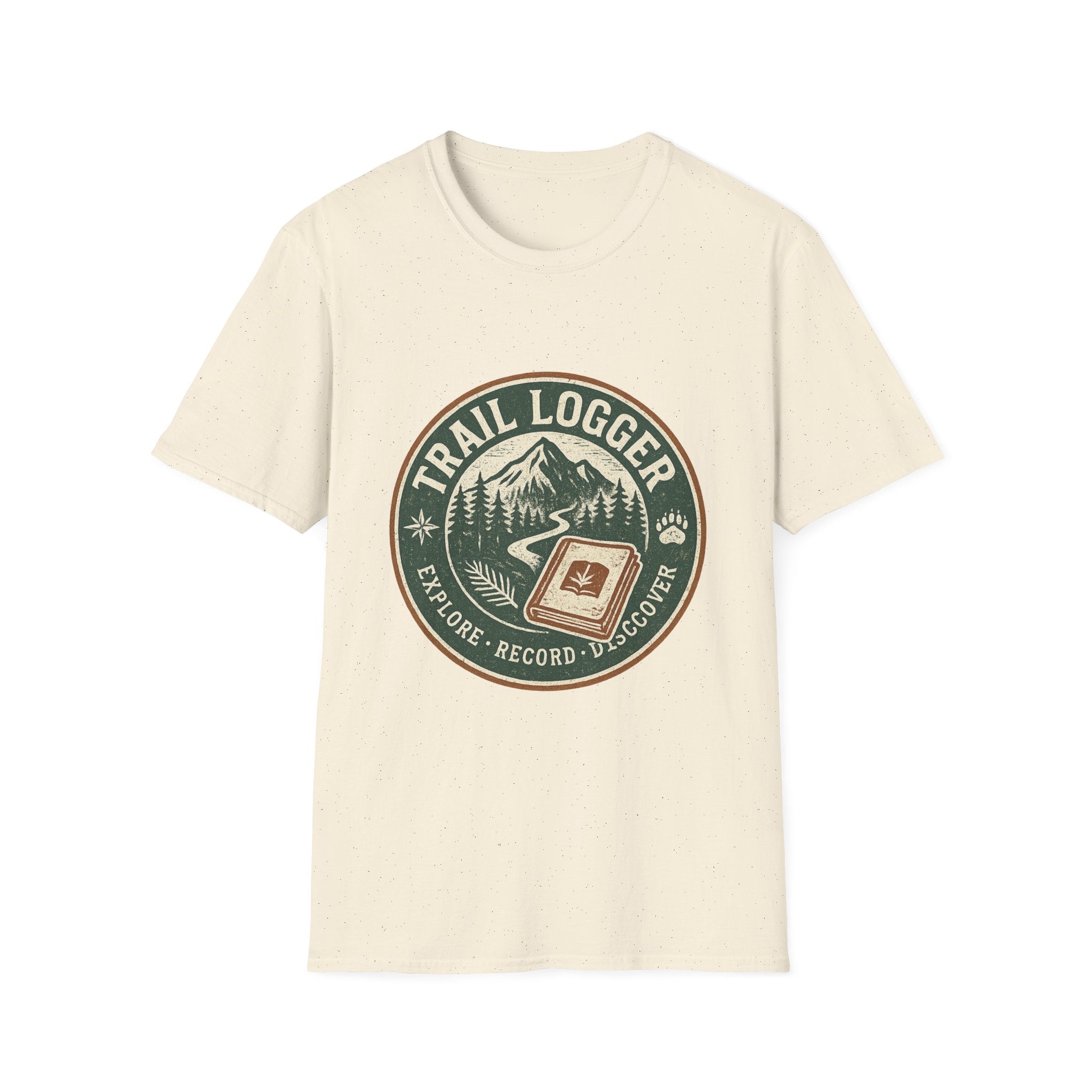 Trail Logger T-Shirt | Hiking Badge Mountain Logo