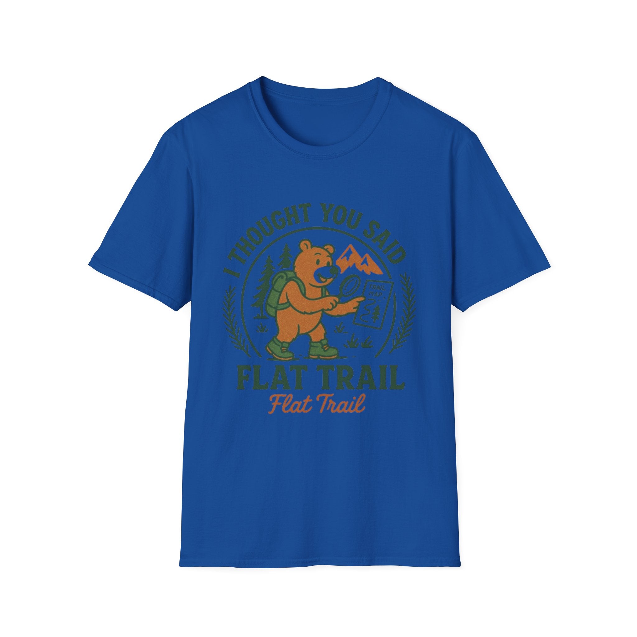 I Thought You Said Flat Trail T-Shirt | Hiking Bear Graphic