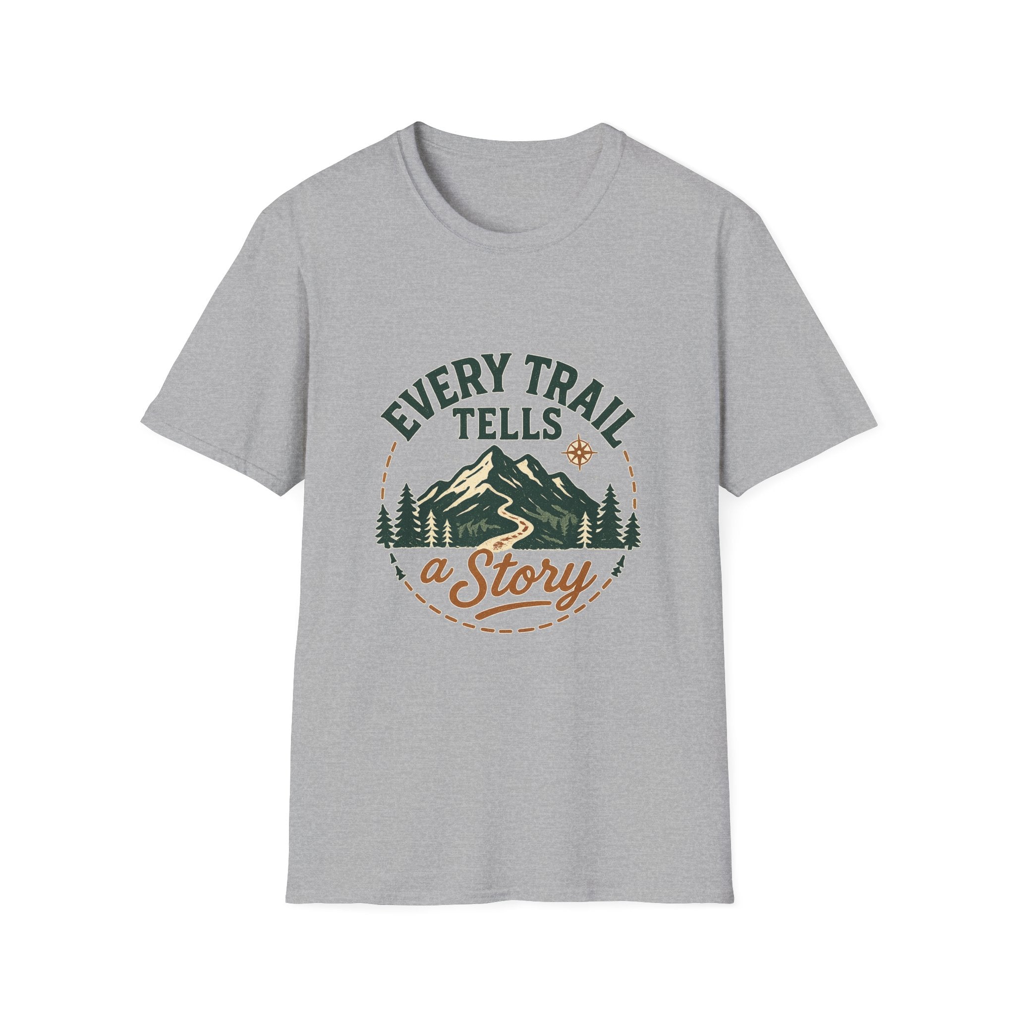 Every Trail Tells a Story T-Shirt | Mountain Hiking Adventure Tee