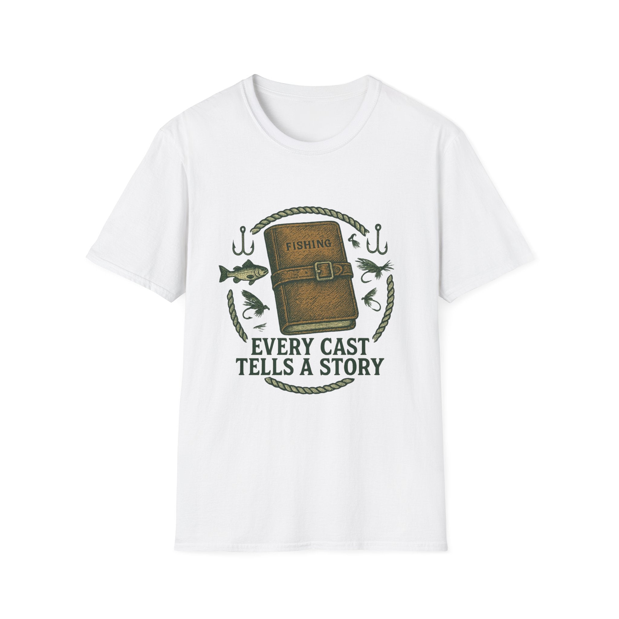 Fishing Journal T-Shirt | Every Cast Tells a Story, Fishing Graphic
