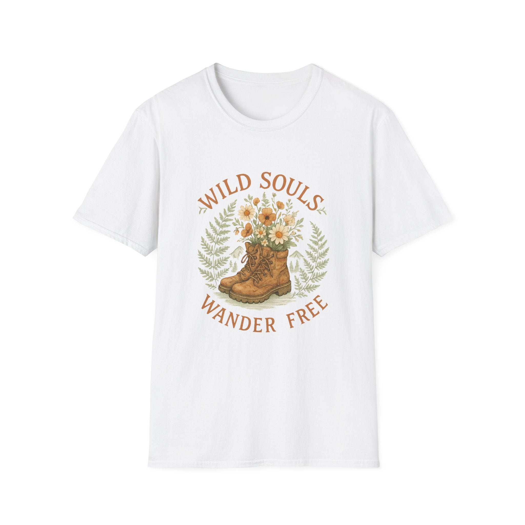 Wild Souls boot with flowers T-Shirt | wander free floral graphic