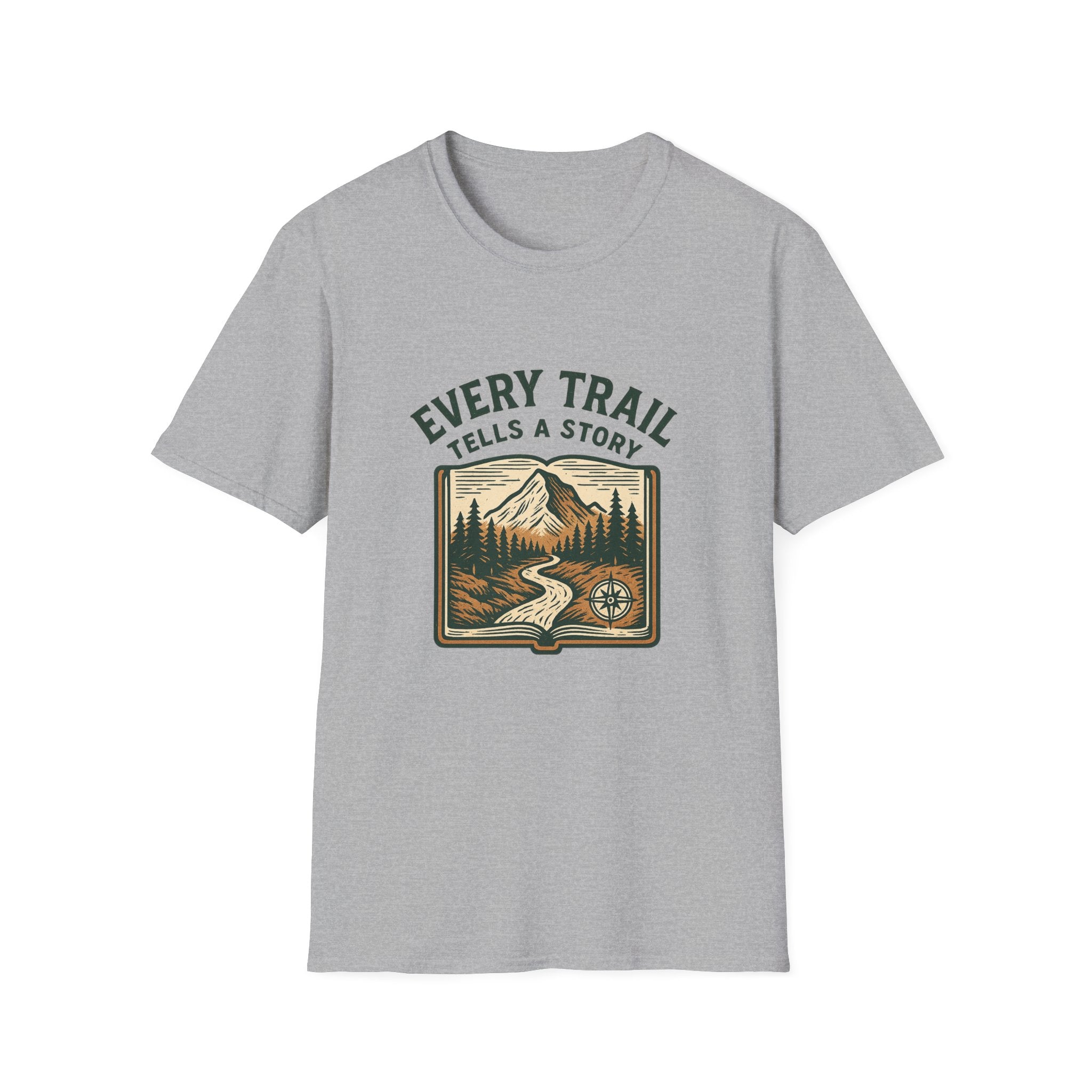 Every Trail Tells a Story T-Shirt | Mountain Hiking Nature Graphic