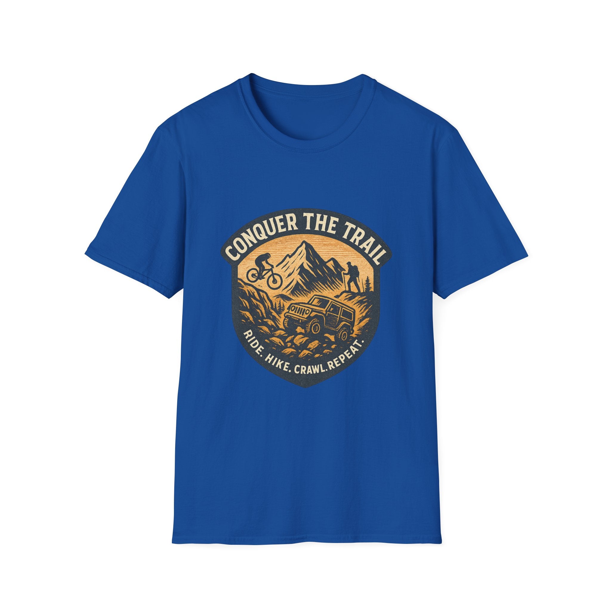 Conquer the Trail Mountain Bike & Hike T-Shirt | Outdoor Adventure Tee