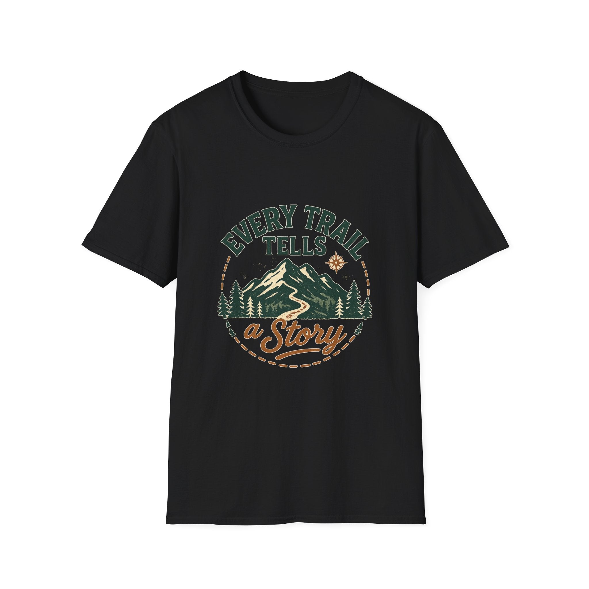 Every Trail Tells a Story T-Shirt | Mountain Hiking Adventure Tee