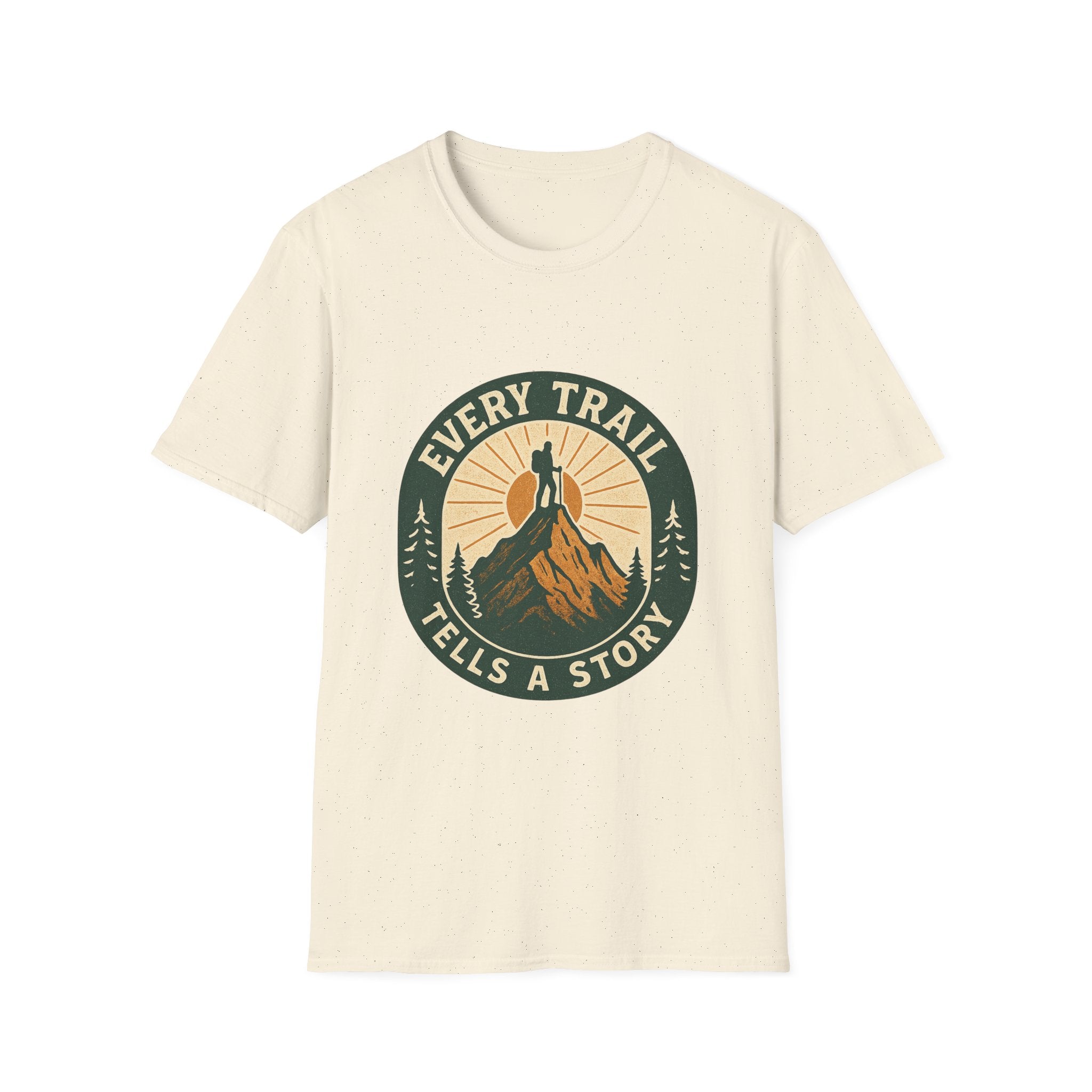 Every Trail Tells a Story T-Shirt | Hiking Mountain Sunset Tee