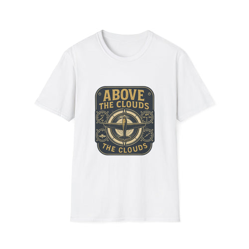 Above the Clouds compass graphic T-Shirt | Aviation travel shirt