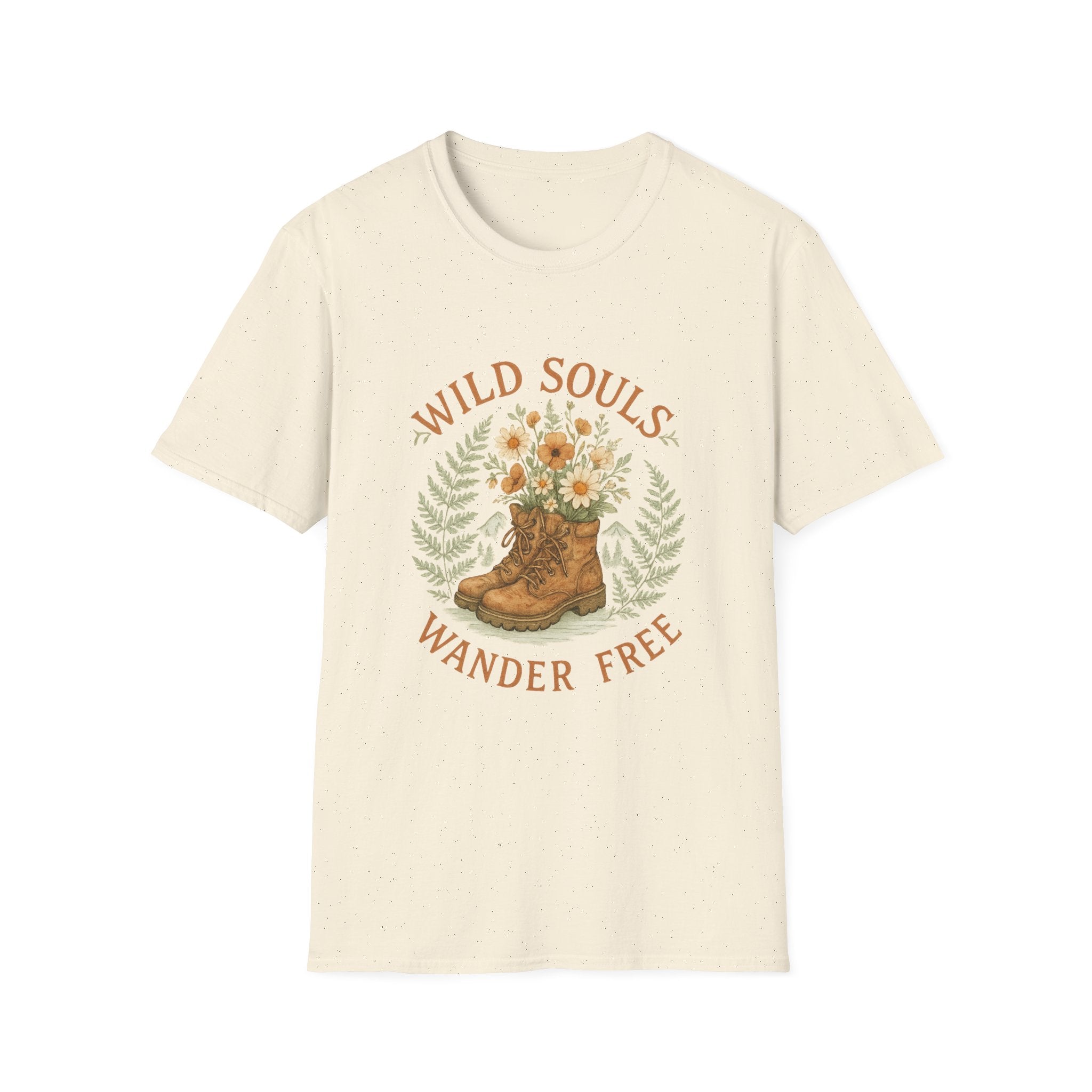 Wild Souls boot with flowers T-Shirt | wander free floral graphic
