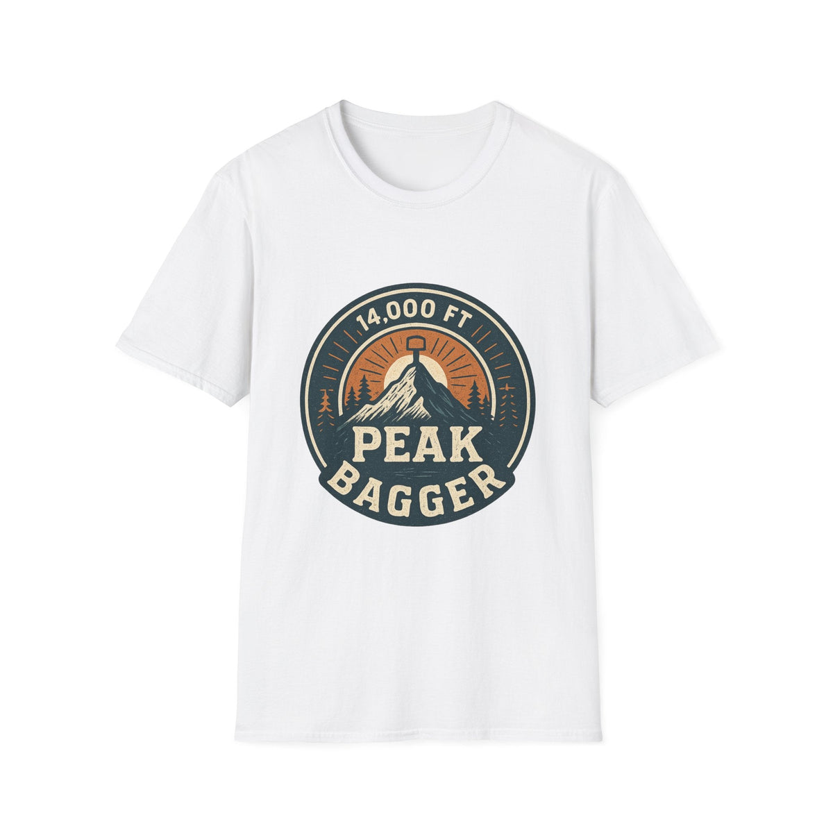14,000 Ft Peak Bagger T-Shirt | Mountain Climbing Badge Design | SummitPine