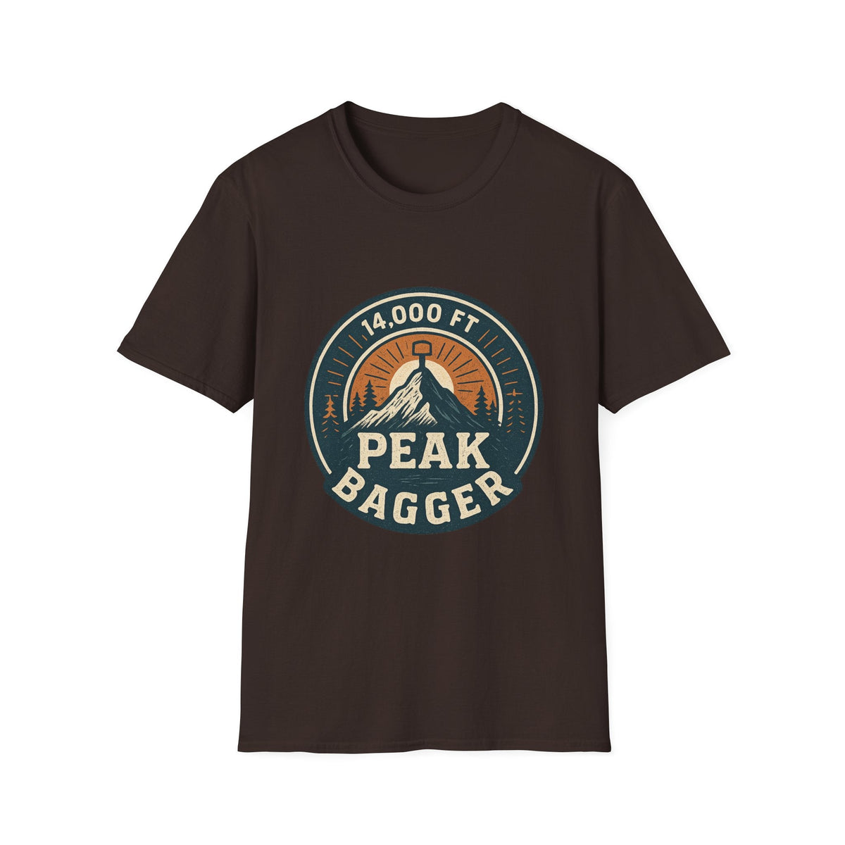 14,000 Ft Peak Bagger T-Shirt | Mountain Climbing Badge Design | SummitPine