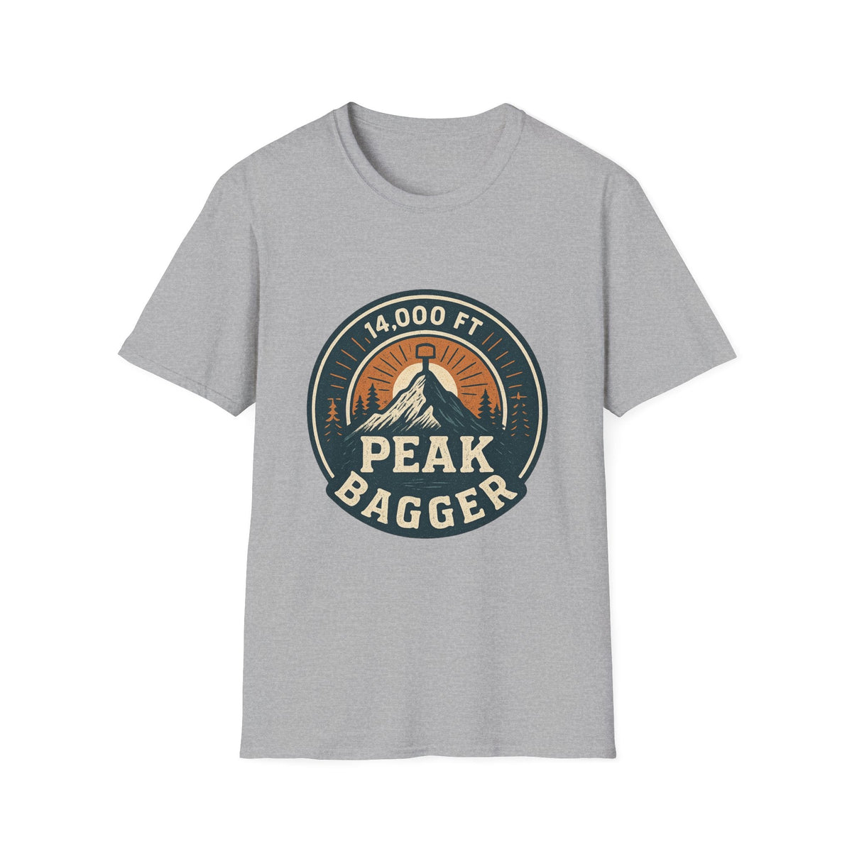14,000 Ft Peak Bagger T-Shirt | Mountain Climbing Badge Design | SummitPine
