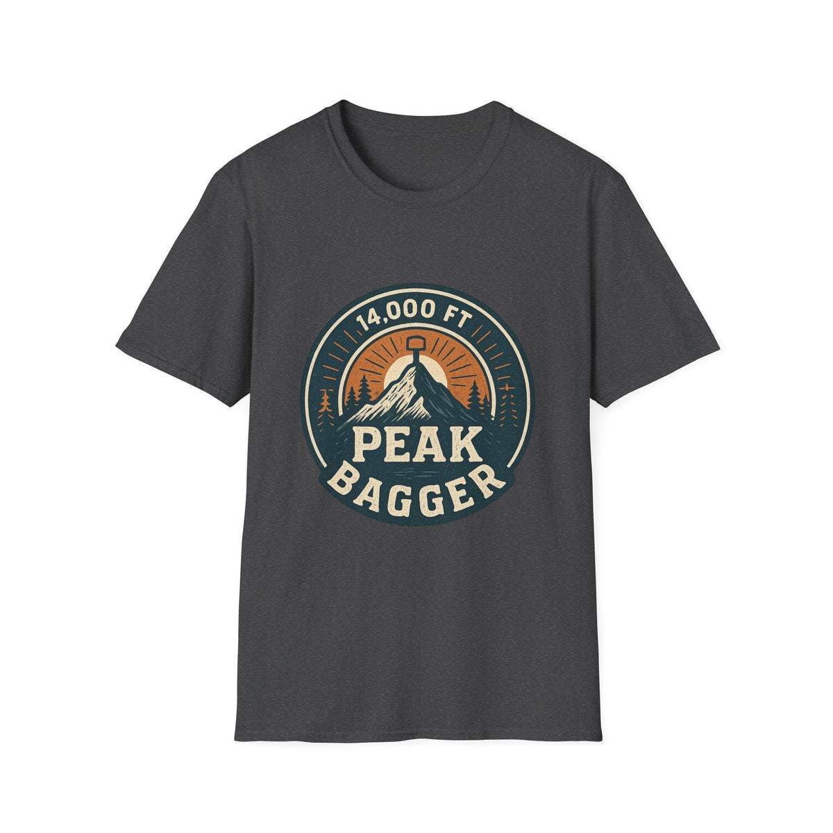 14,000 Ft Peak Bagger T-Shirt | Mountain Climbing Badge Design | SummitPine
