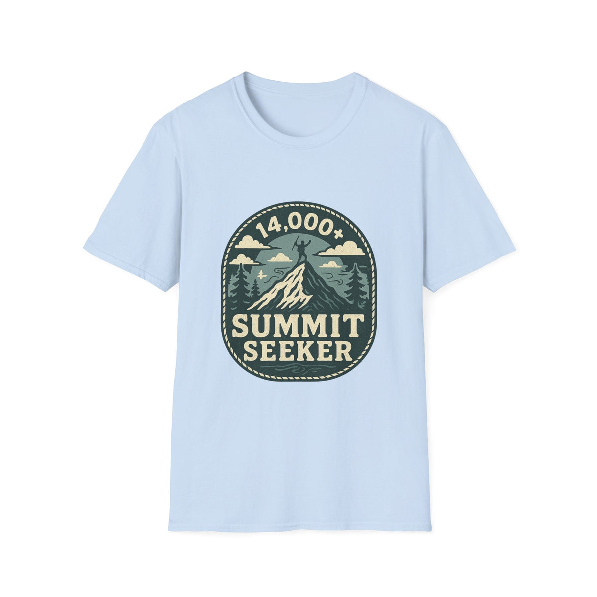 14,000+ Summit Seeker T-Shirt | Mountain Hiker Badge | SummitPine