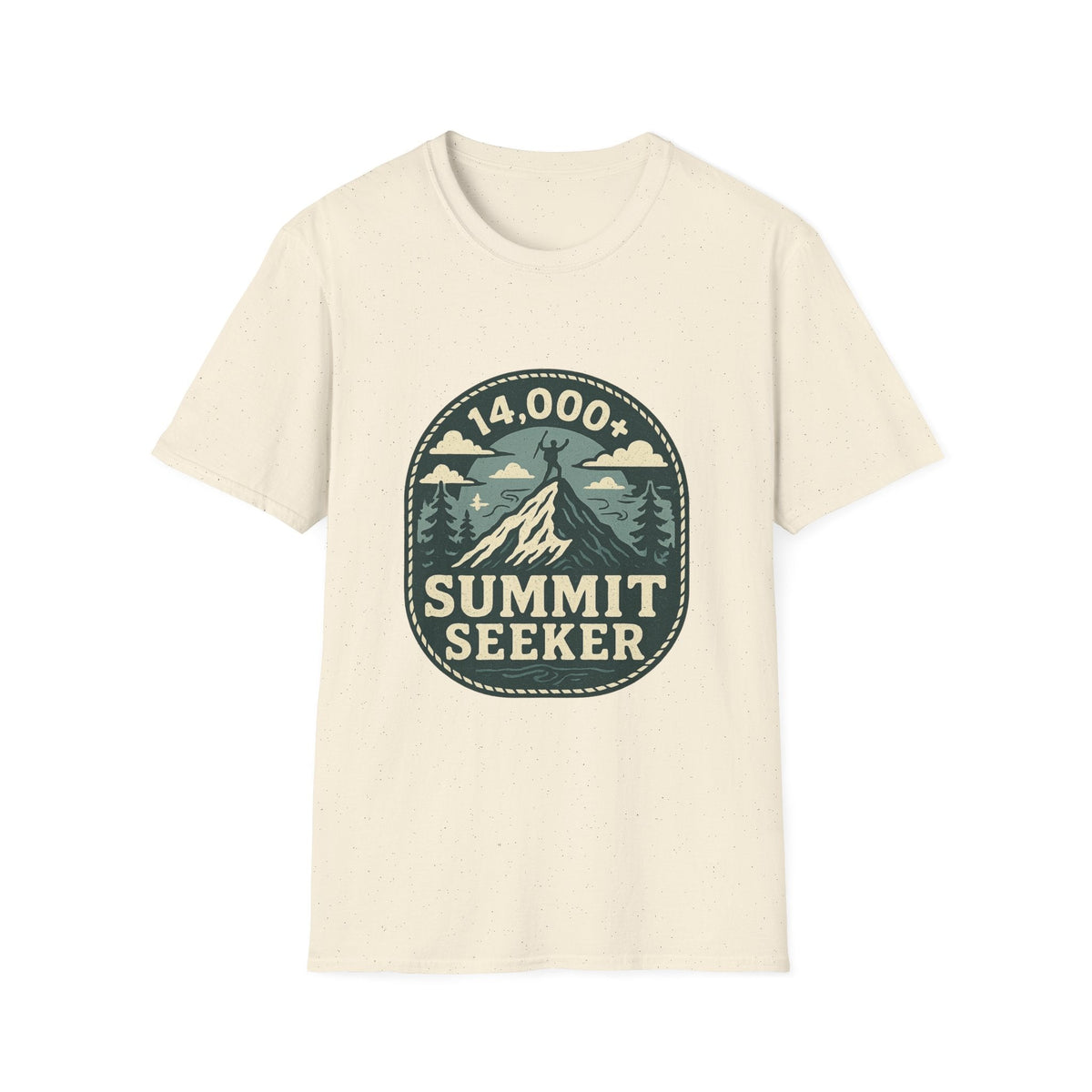 14,000+ Summit Seeker T-Shirt | Mountain Hiker Badge | SummitPine