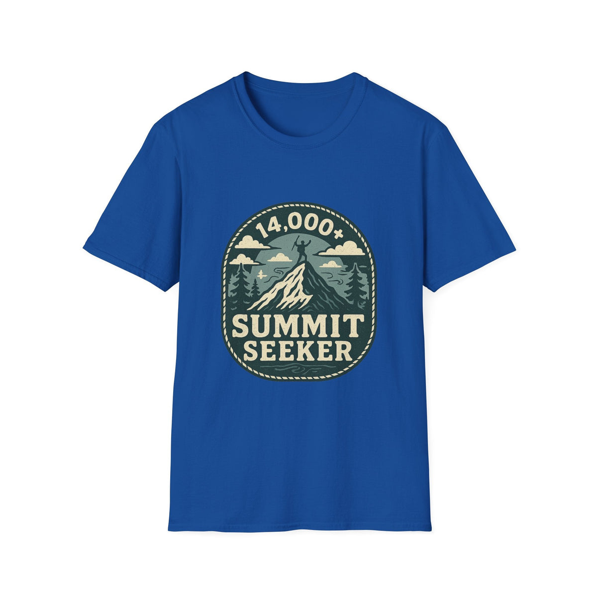 14,000+ Summit Seeker T-Shirt | Mountain Hiker Badge | SummitPine