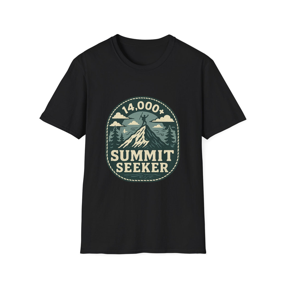 14,000+ Summit Seeker T-Shirt | Mountain Hiker Badge | SummitPine