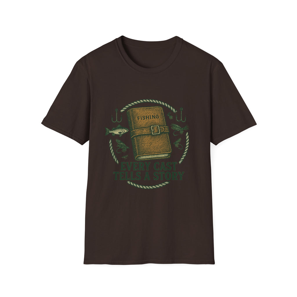 Fishing Journal T-Shirt | Every Cast Tells a Story, Fishing Graphic