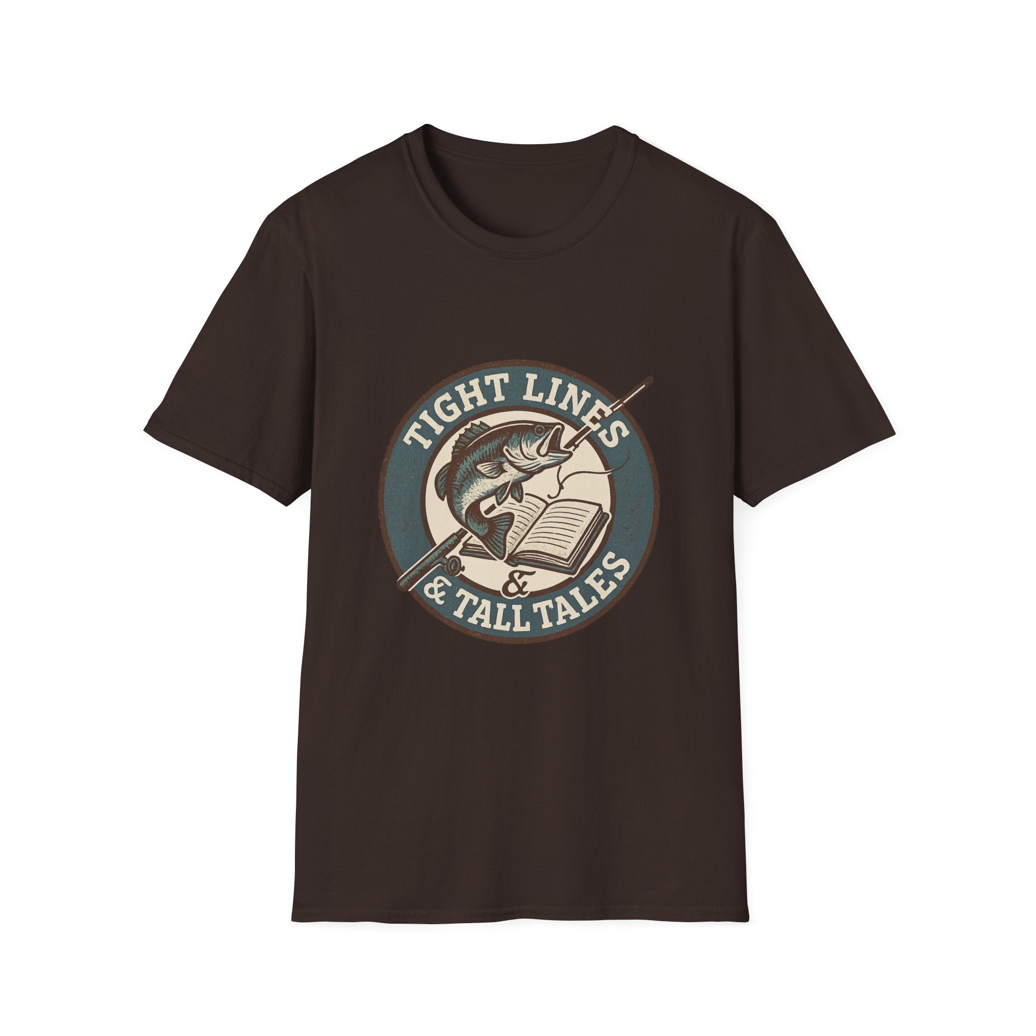 Tight Lines & Tall Tales T-Shirt | Fishing Bass Graphic Tee