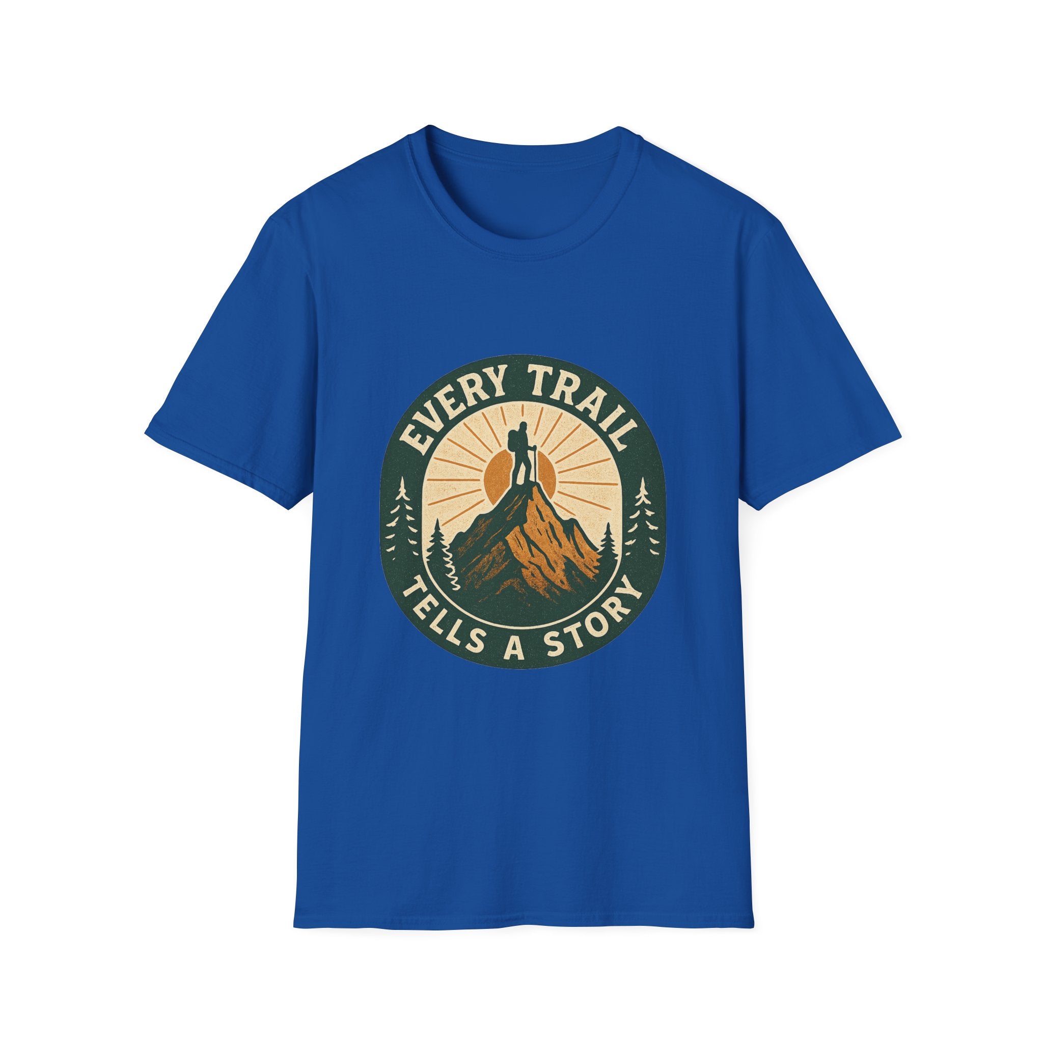 Every Trail Tells a Story T-Shirt | Hiking Mountain Sunset Tee
