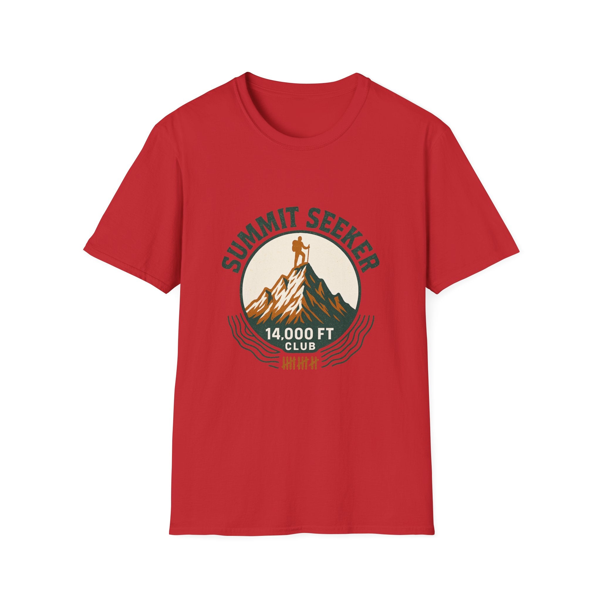 Summit Seeker Mountain Graphic T-Shirt | 14,000 ft Hiking Design