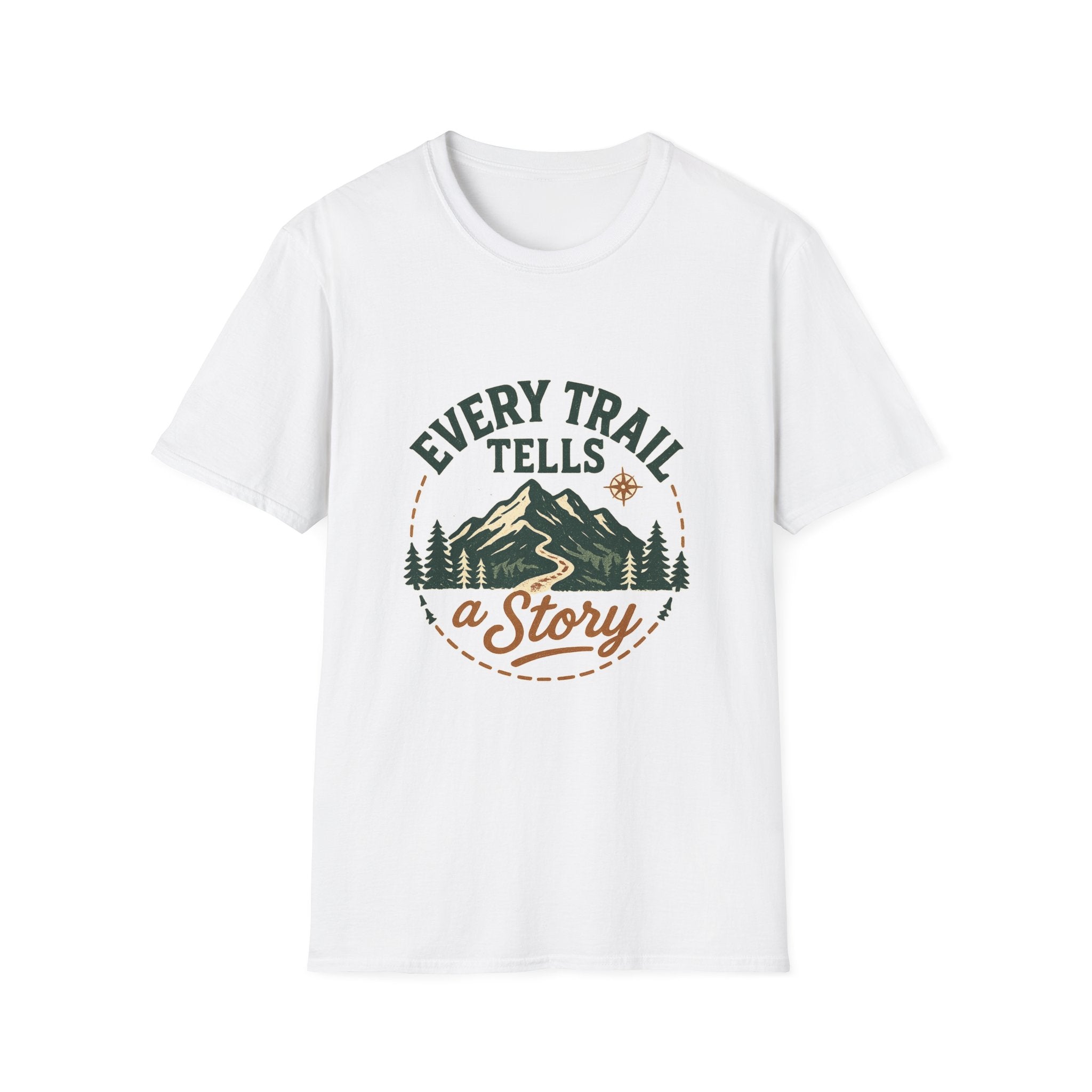 Every Trail Tells a Story T-Shirt | Mountain Hiking Adventure Tee