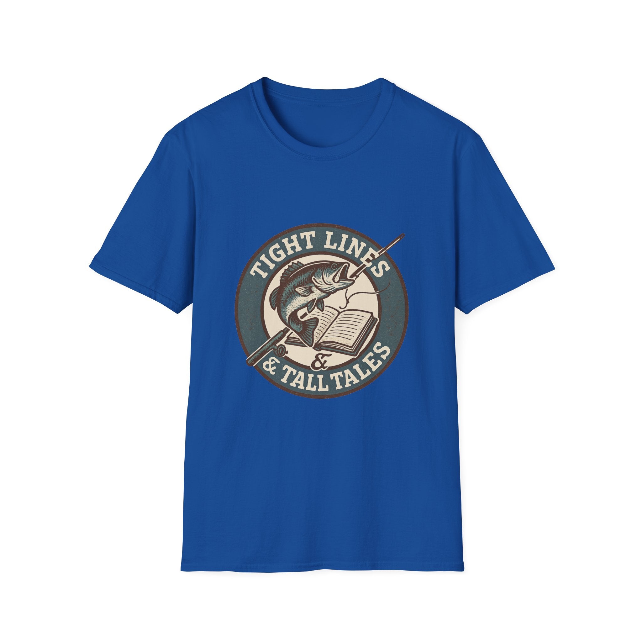 Tight Lines & Tall Tales T-Shirt | Fishing Bass Graphic Tee