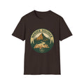 Wander Discover Mountain Patch T-Shirt | Outdoor Hiking Graphic Tee