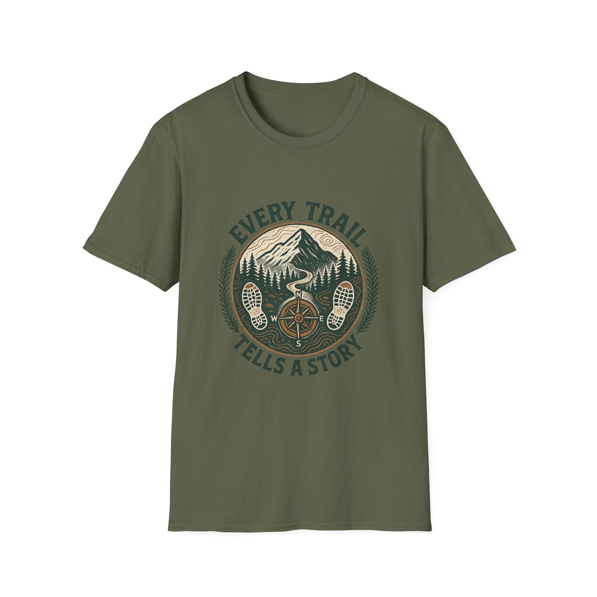 Every Trail Tells a Story T-Shirt | Mountain Bike Hiking Adventure Tee