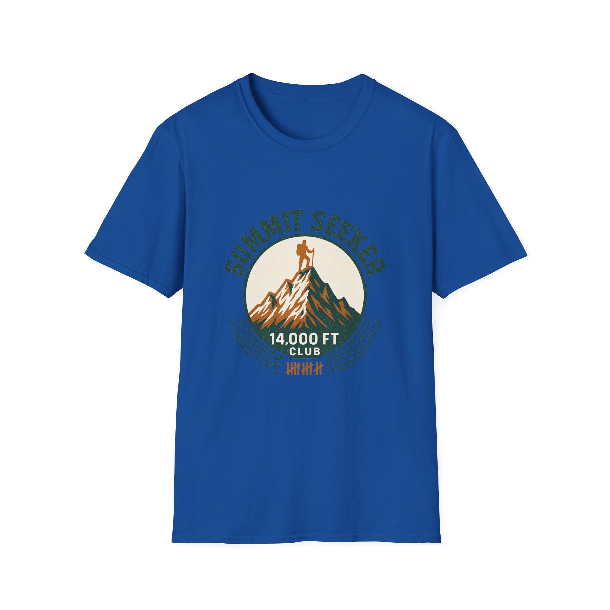 Summit Seeker Mountain Graphic T-Shirt | 14,000 ft Hiking Design