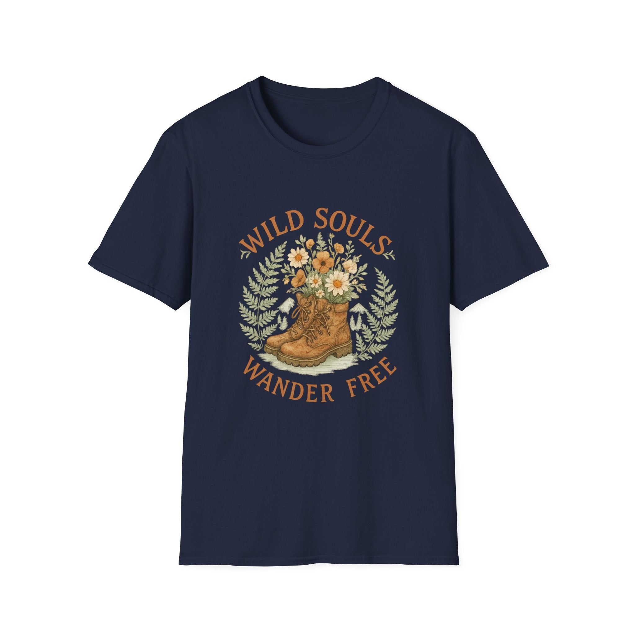 Wild Souls boot with flowers T-Shirt | wander free floral graphic