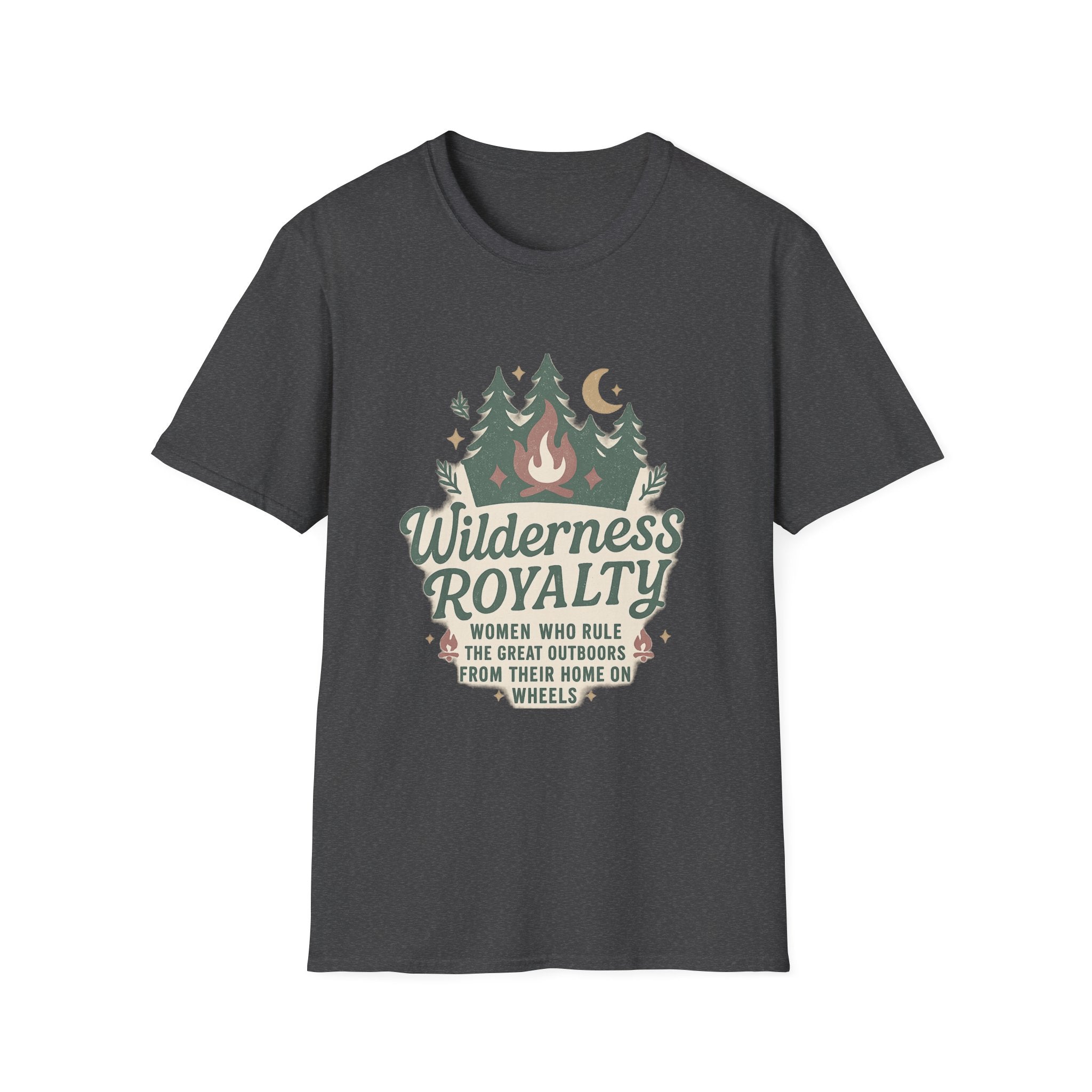 Wilderness Royalty T-Shirt | Campfire Trees Moon Outdoor Adventure