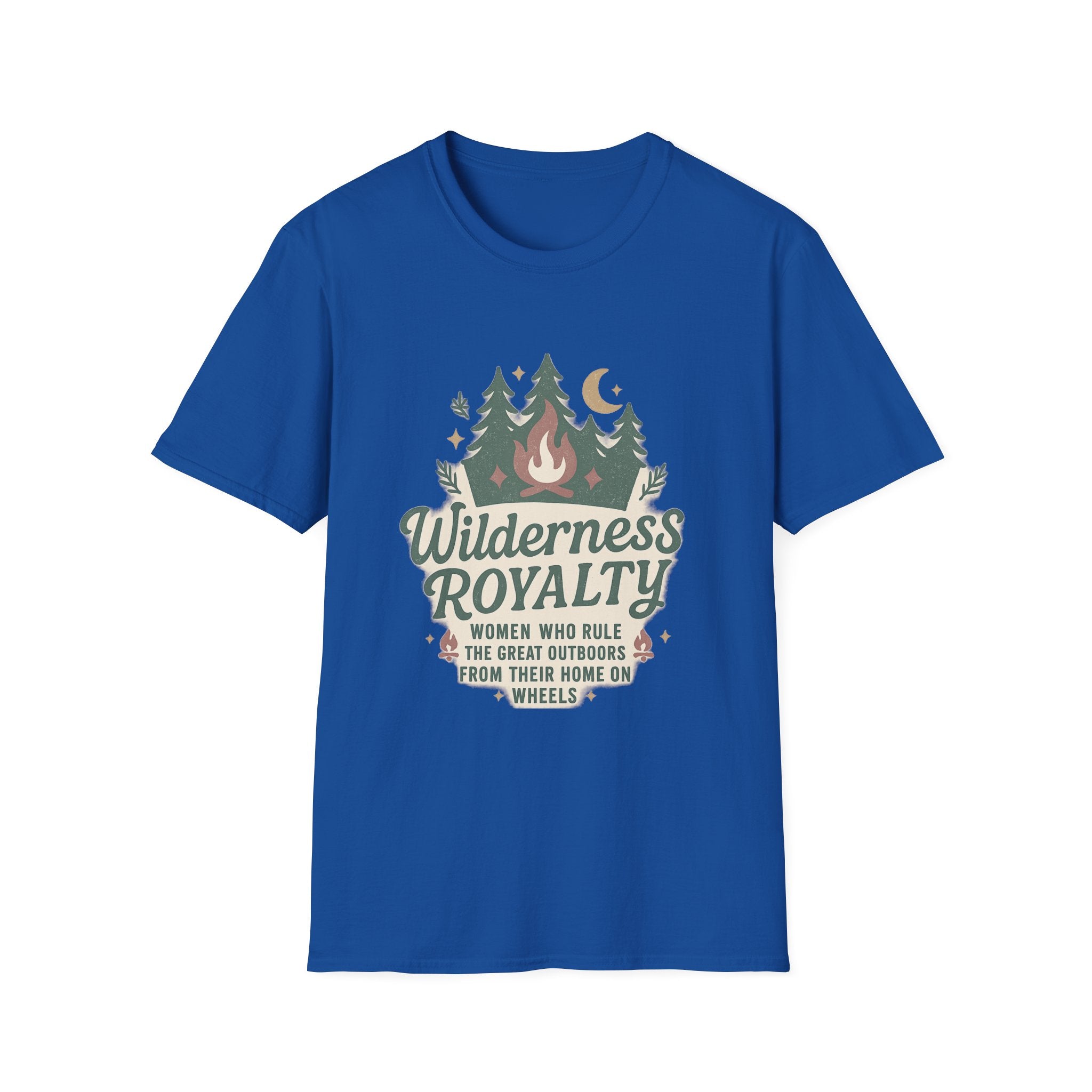 Wilderness Royalty T-Shirt | Campfire Trees Moon Outdoor Adventure