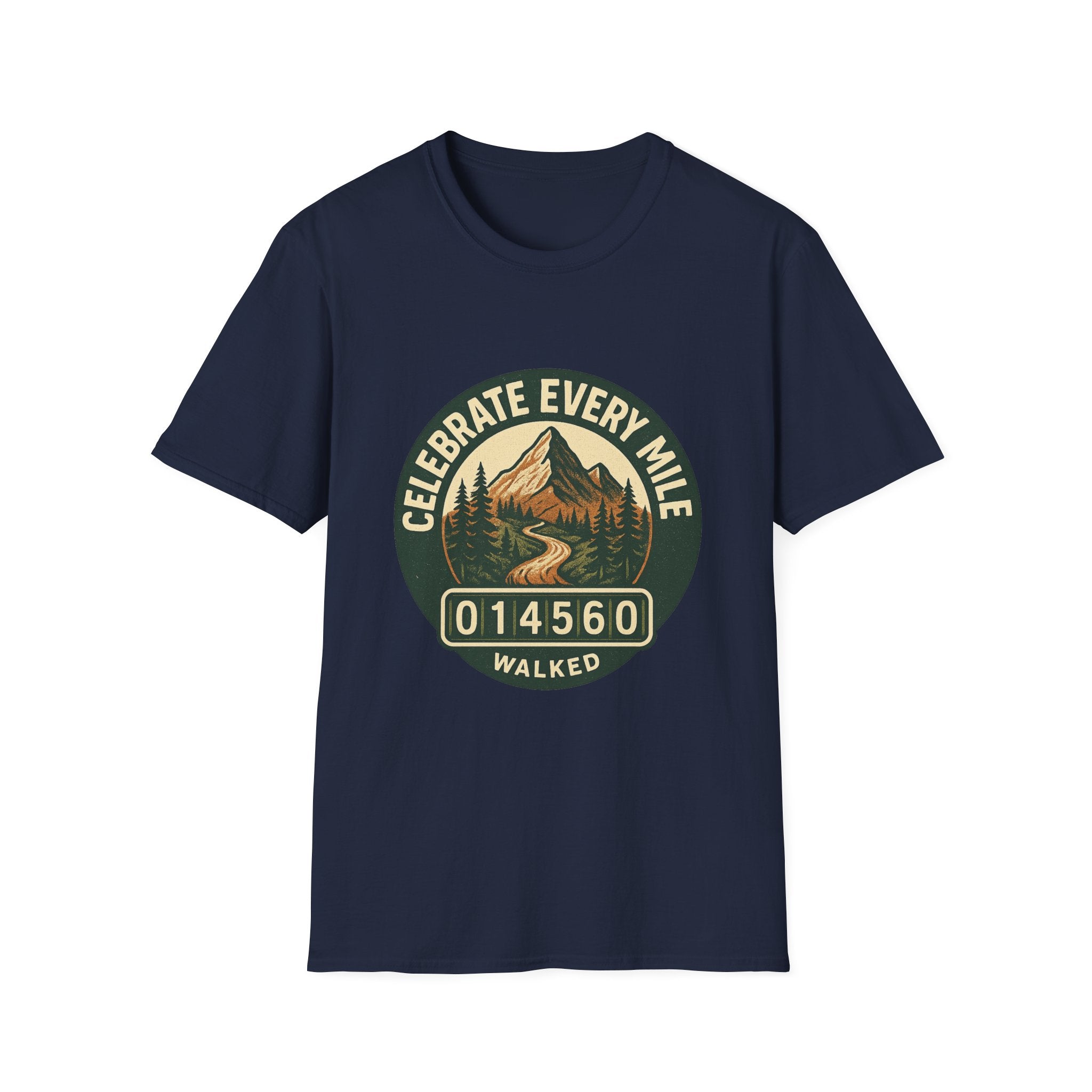 Celebrate Every Mile T-Shirt | Hiking Mountain Badge Tee