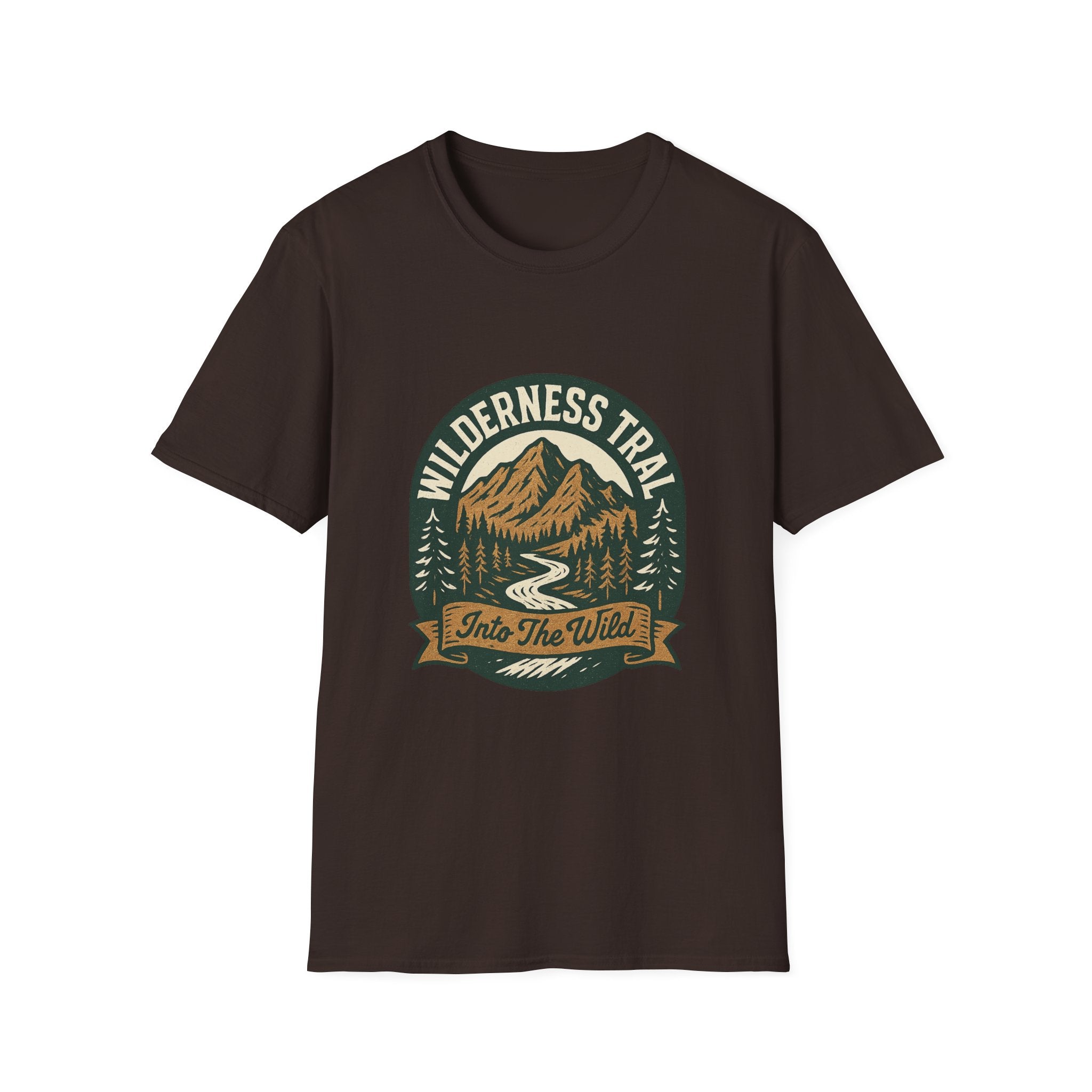 Wilderness Trail mountain badge T-Shirt | camping outdoors hiking design