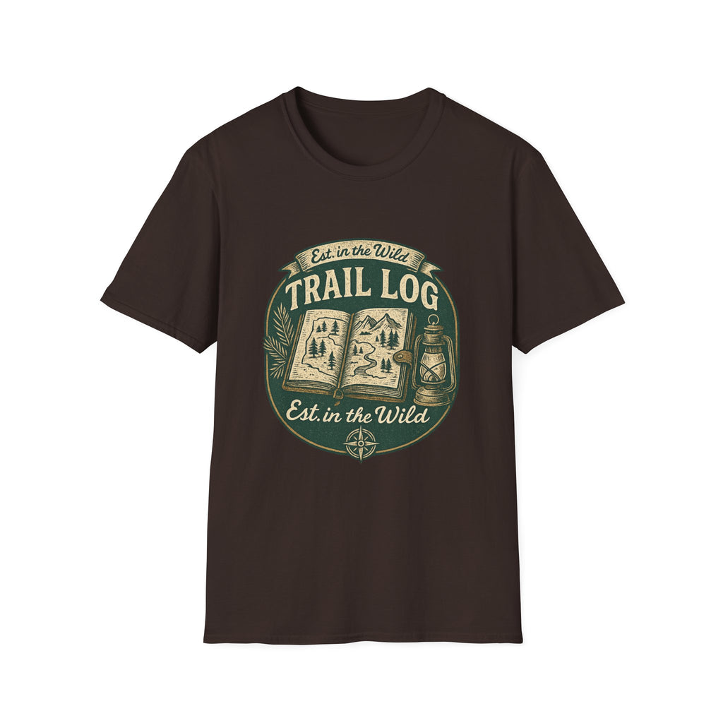 Trail Log camping badge T-Shirt | outdoors hiking graphic tee